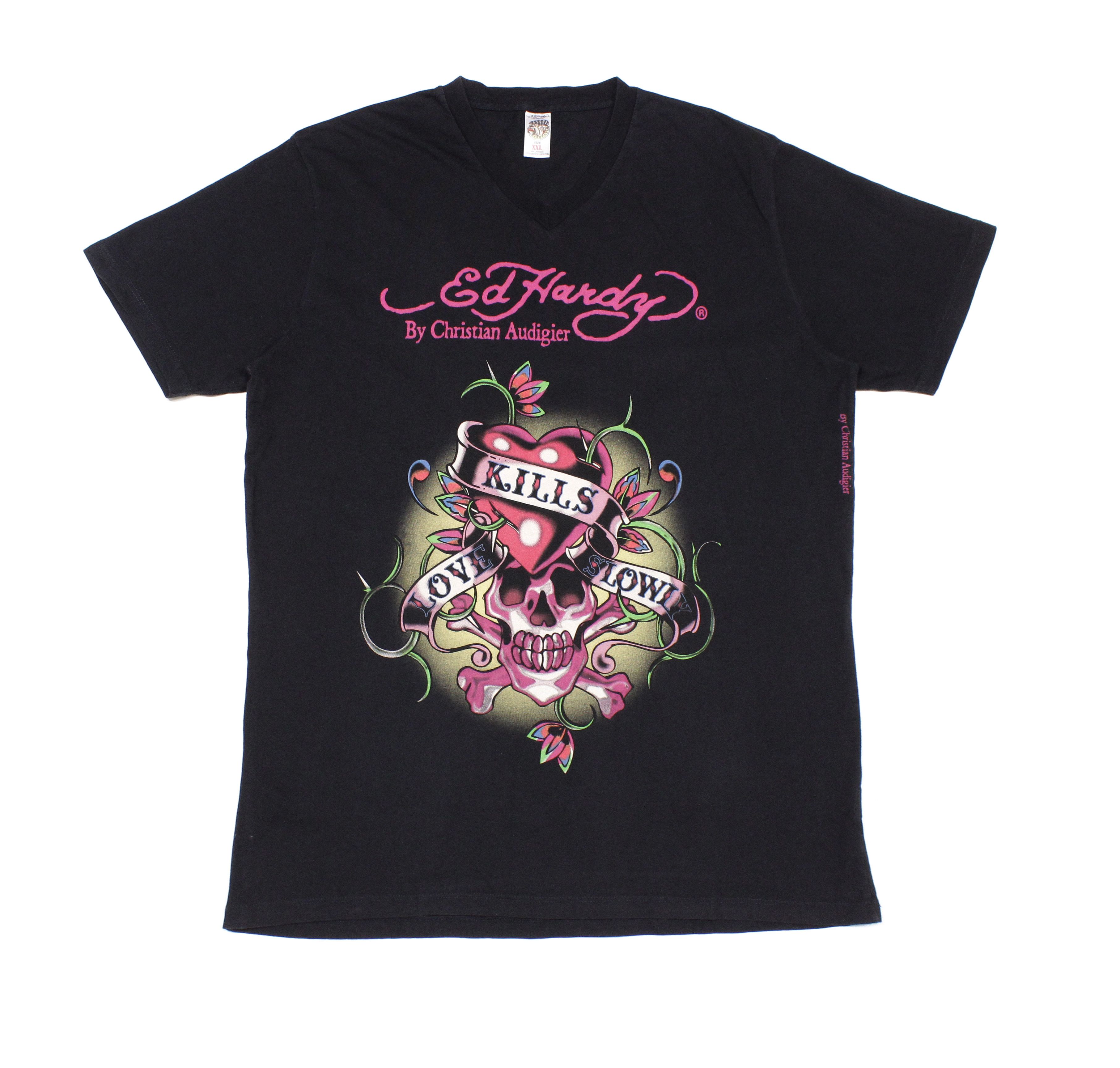 Christian Audigier Big Logo T-Shirt Made in USA Size US XXL / EU 58 / 5 - 1 Thumbnail