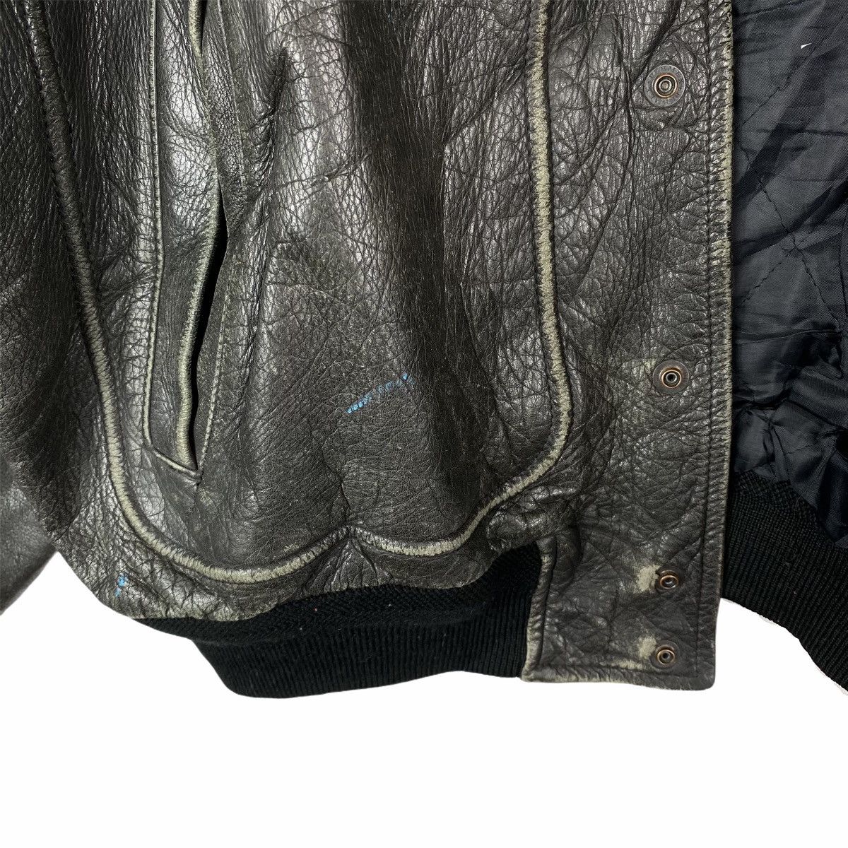 Van Vintage VAN JAC Japanese Brand Leather Varsity Jacket Size US L / EU 52-54 / 3 - 9 Thumbnail