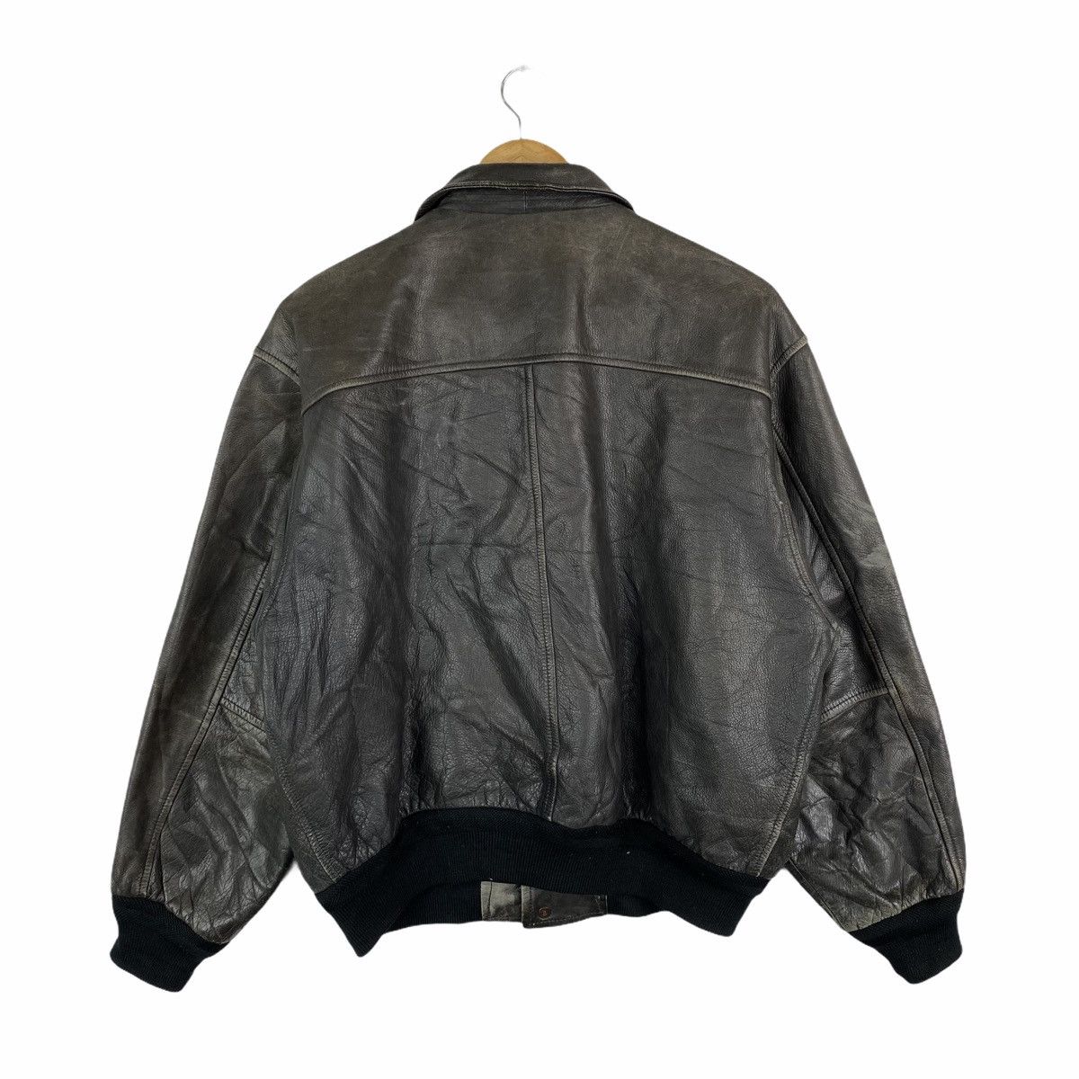Van Vintage VAN JAC Japanese Brand Leather Varsity Jacket Size US L / EU 52-54 / 3 - 2 Thumbnail