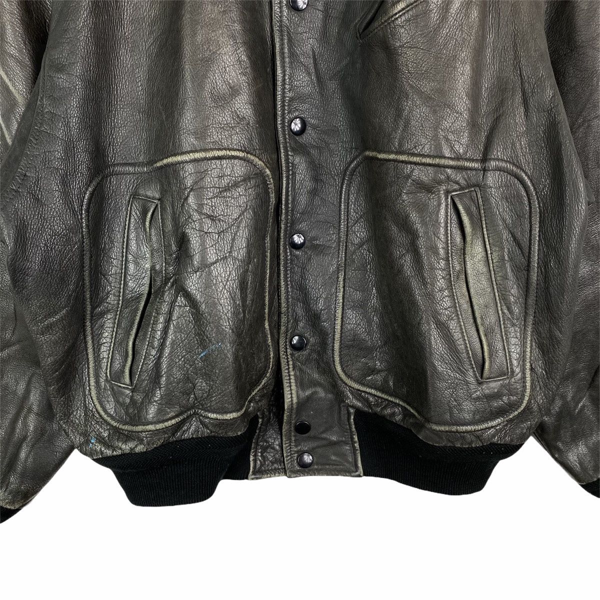 Van Vintage VAN JAC Japanese Brand Leather Varsity Jacket Size US L / EU 52-54 / 3 - 5 Thumbnail