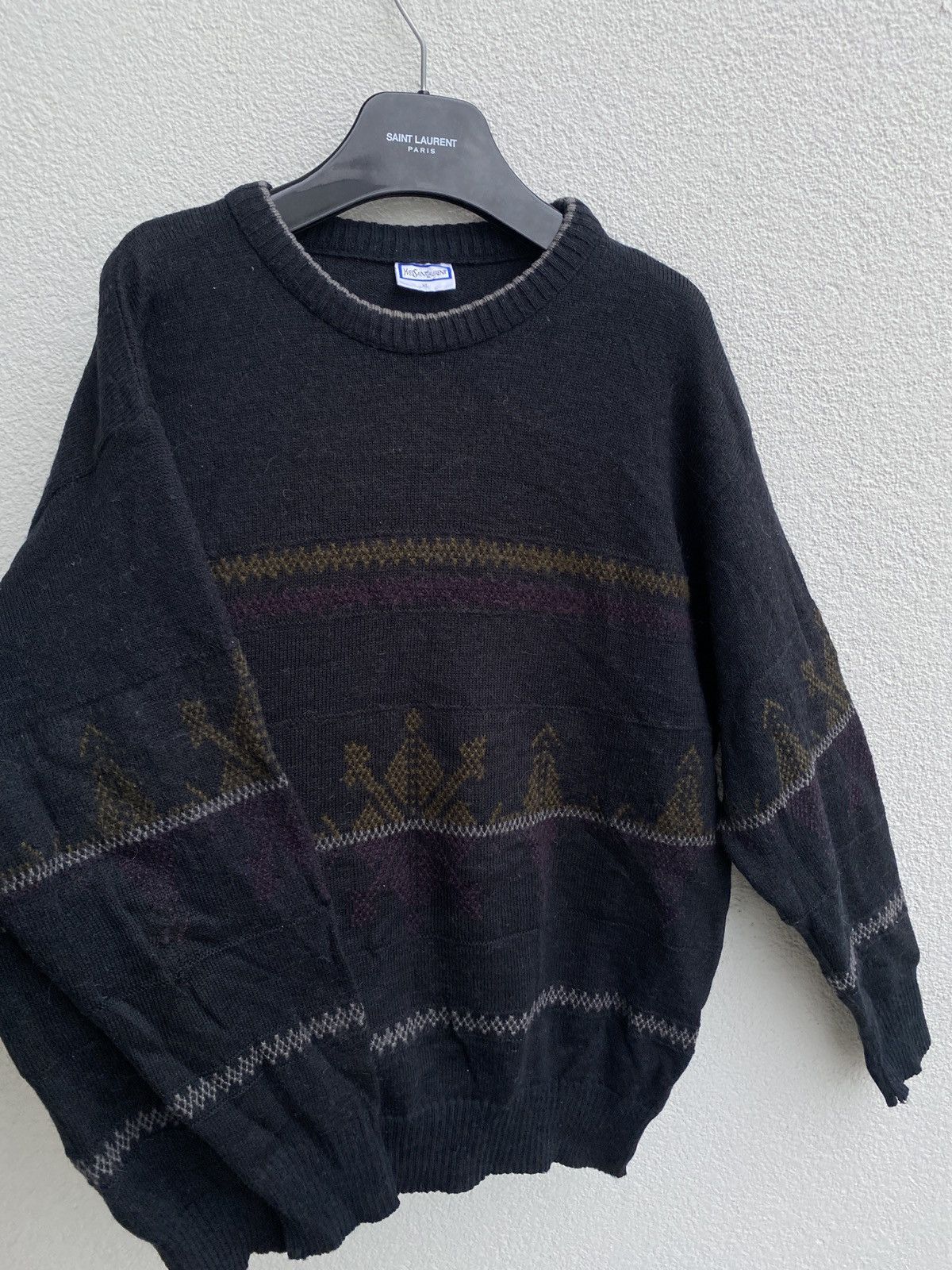 Yves Saint Laurent 90’s YSL Sweater Wool Vintage Yves Saint Laurent Sweatshirt Size US XL / EU 56 / 4 - 6 Thumbnail