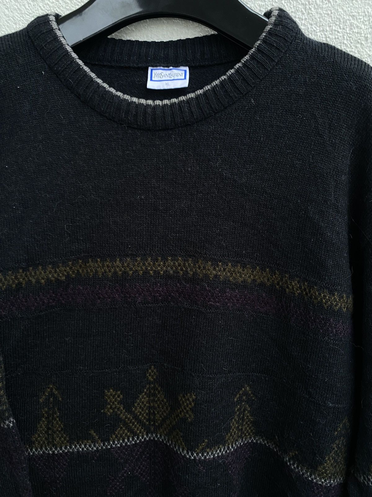Yves Saint Laurent 90’s YSL Sweater Wool Vintage Yves Saint Laurent Sweatshirt Size US XL / EU 56 / 4 - 8 Thumbnail