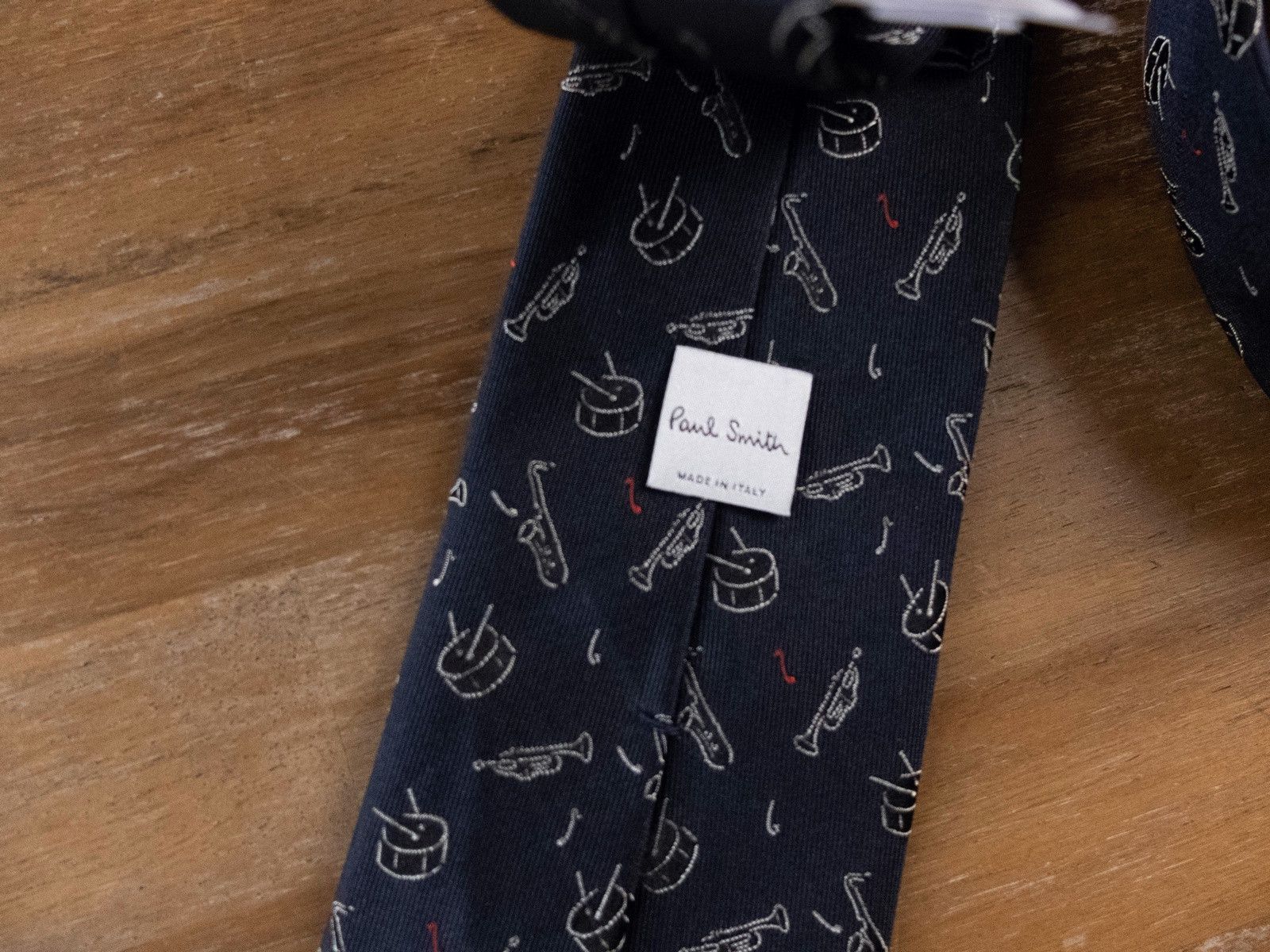 Paul Smith PAUL SMITH navy blue musical instruments motif silk tie NWT Size ONE SIZE - 3 Thumbnail
