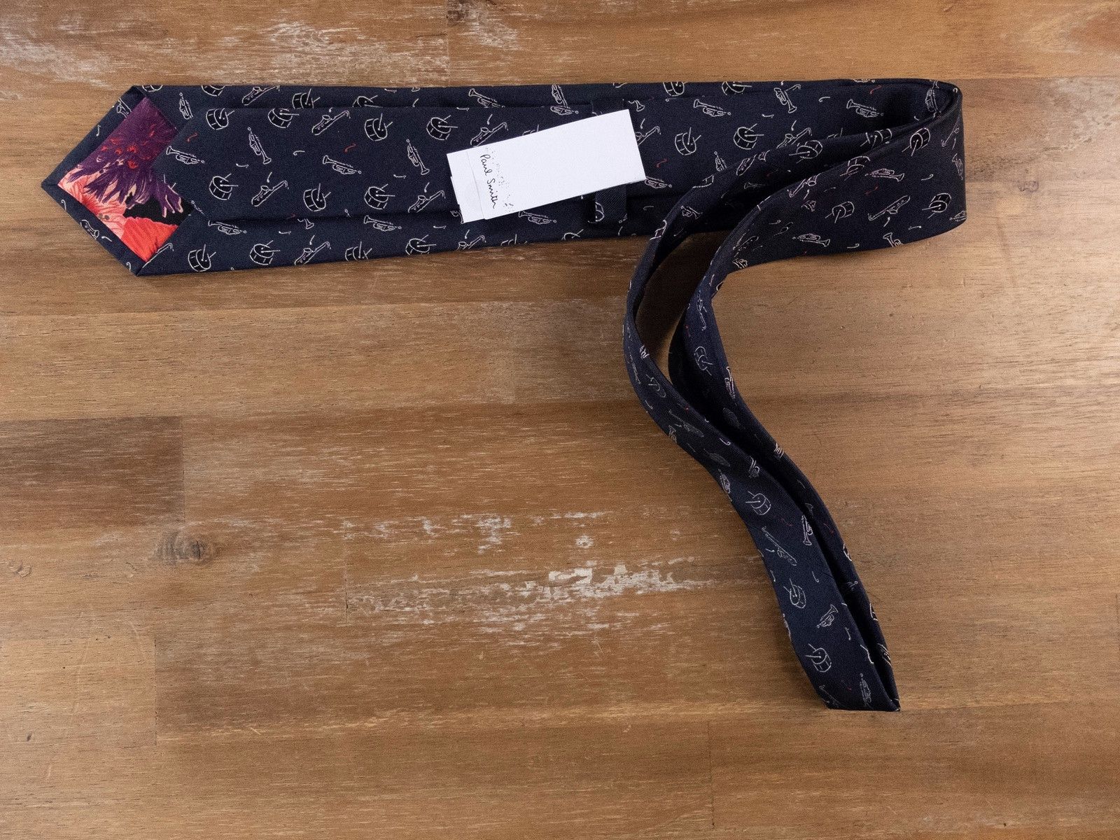 Paul Smith PAUL SMITH navy blue musical instruments motif silk tie NWT Size ONE SIZE - 2 Thumbnail