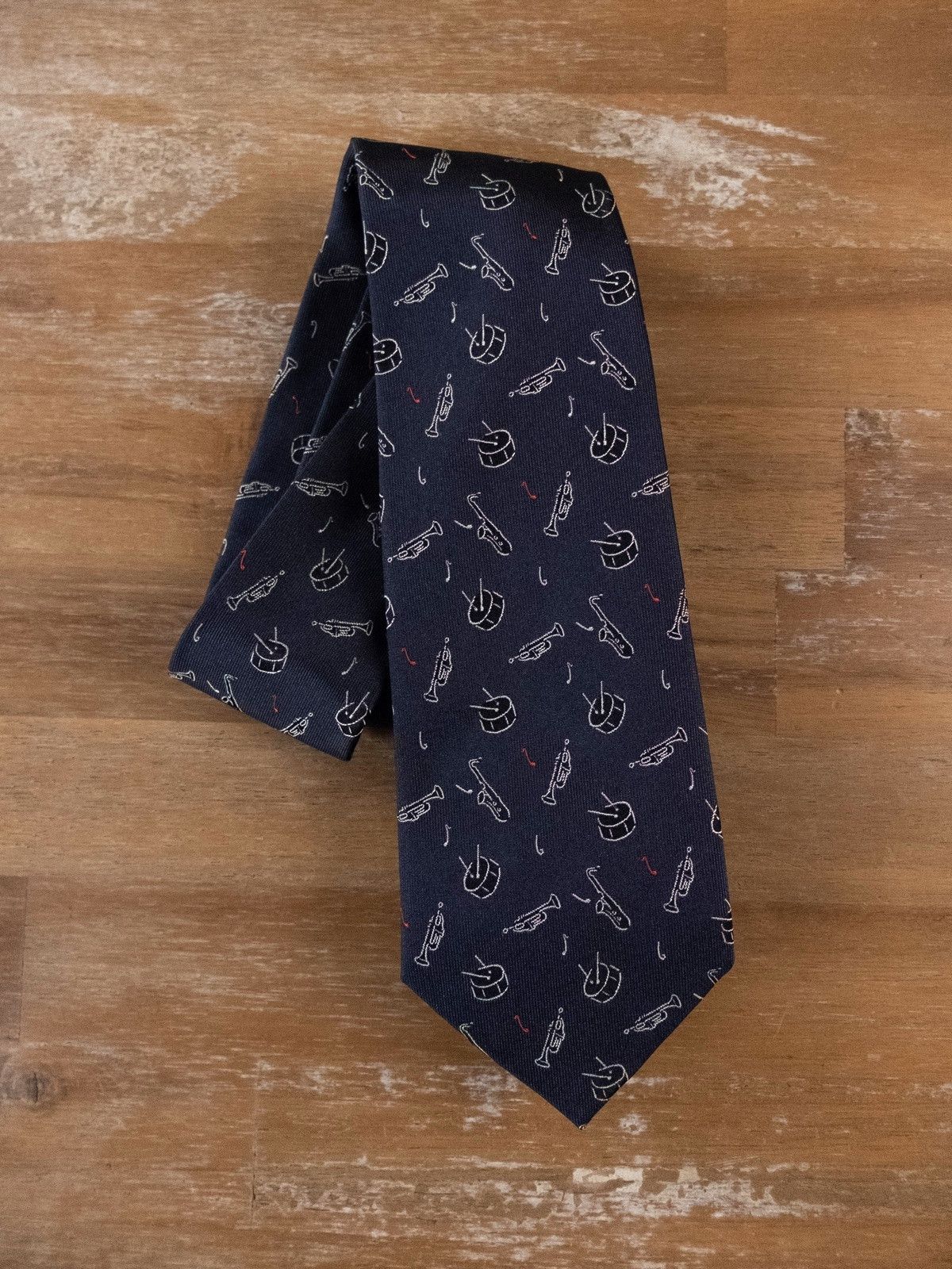 Paul Smith PAUL SMITH navy blue musical instruments motif silk tie NWT Size ONE SIZE - 1 Thumbnail