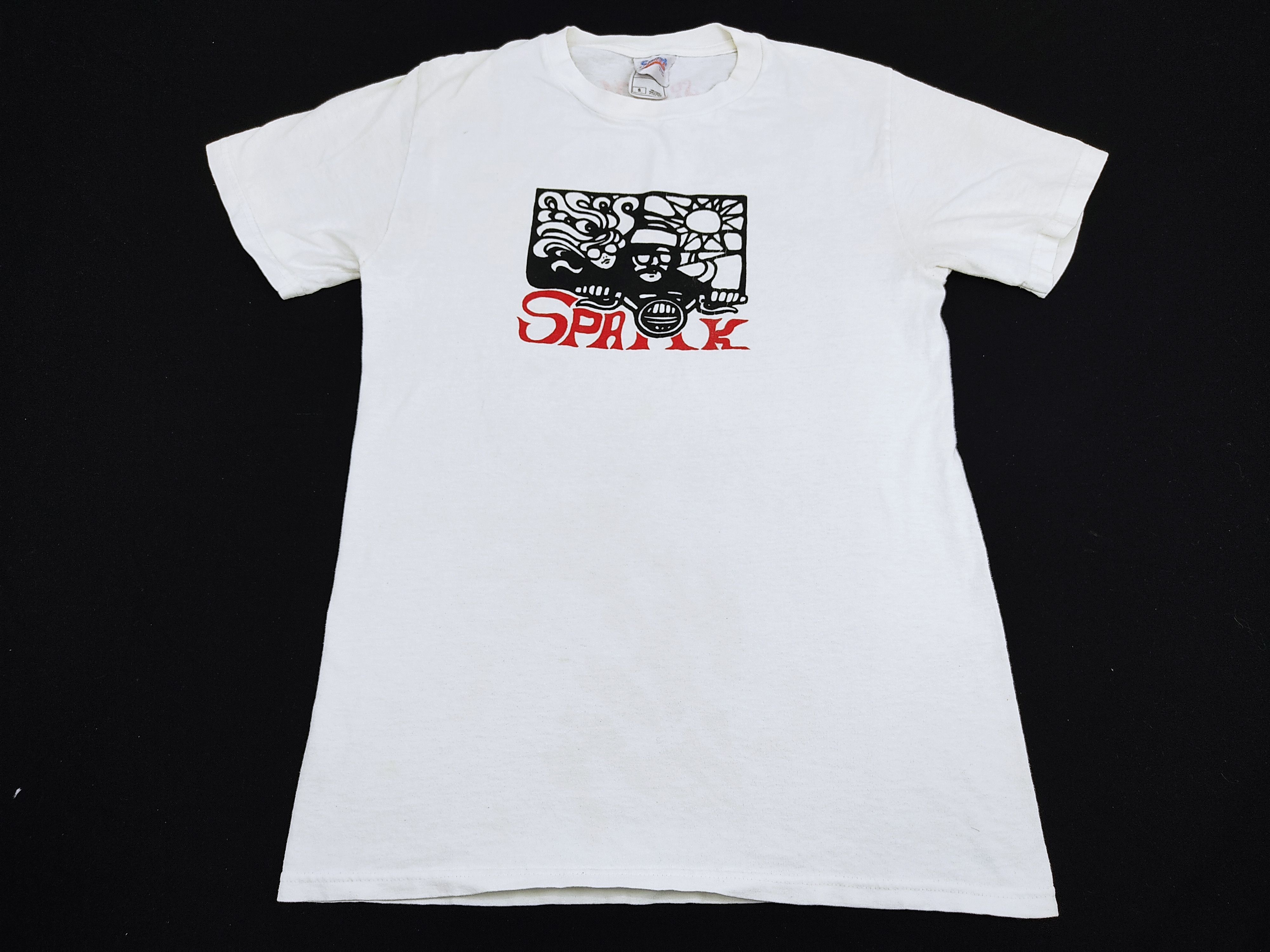 image of 90's Spark Motorcycle Couple Art Made In Mexico Usa in White, Men's (Size Small)