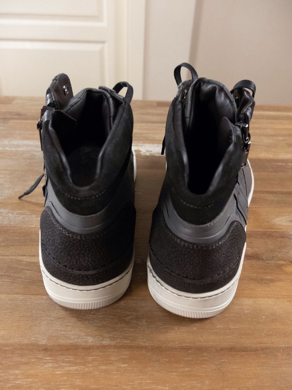 Lanvin LANVIN high top blue gray calfskin sneakers - 13 US / 46 EU Size US 13 / EU 46 - 5 Thumbnail