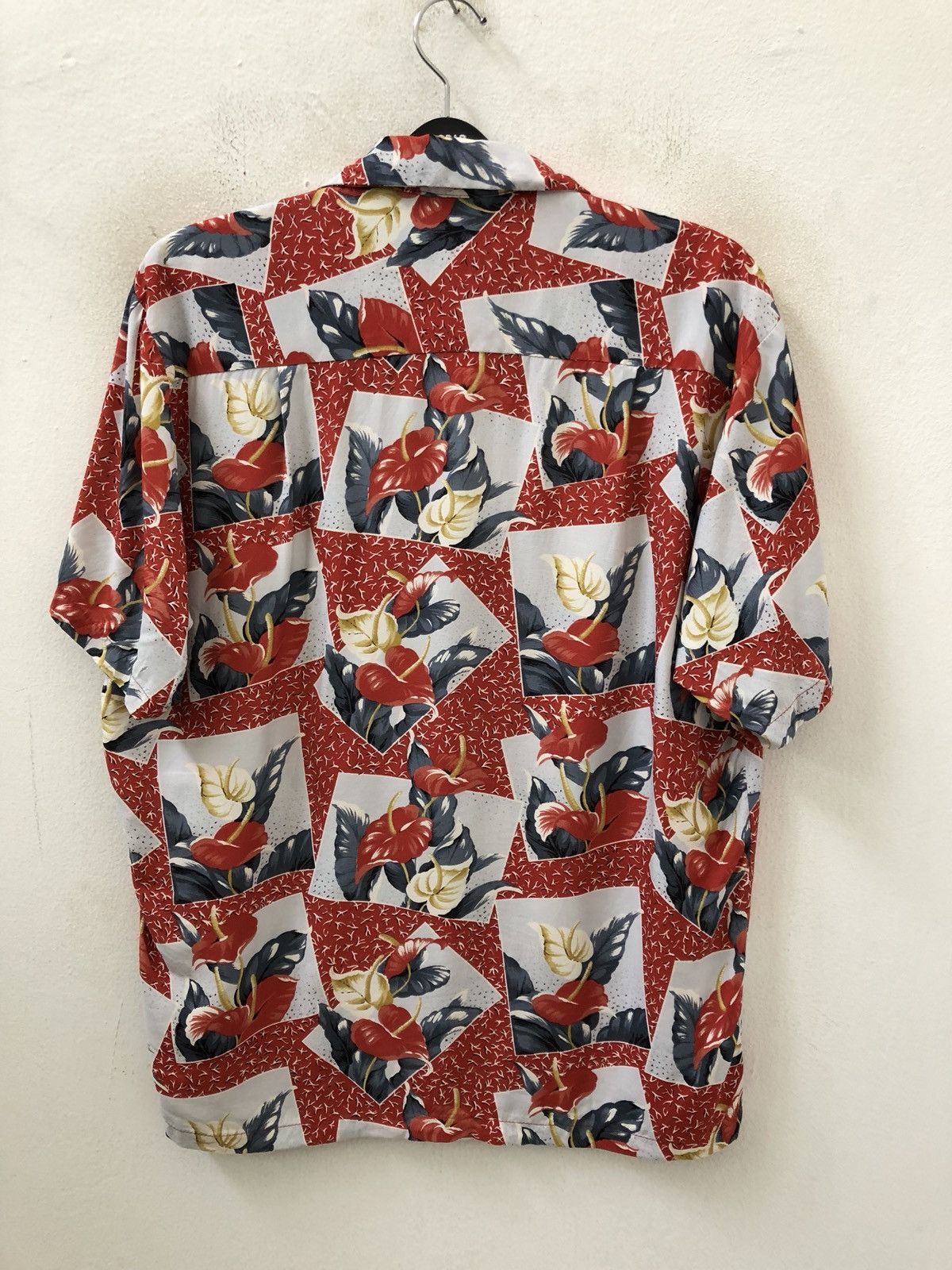 Vintage 80s 90s Pineapple Juice Taro Leaves Rayon Hawaiian Shirt Size US M / EU 48-50 / 2 - 7 Thumbnail