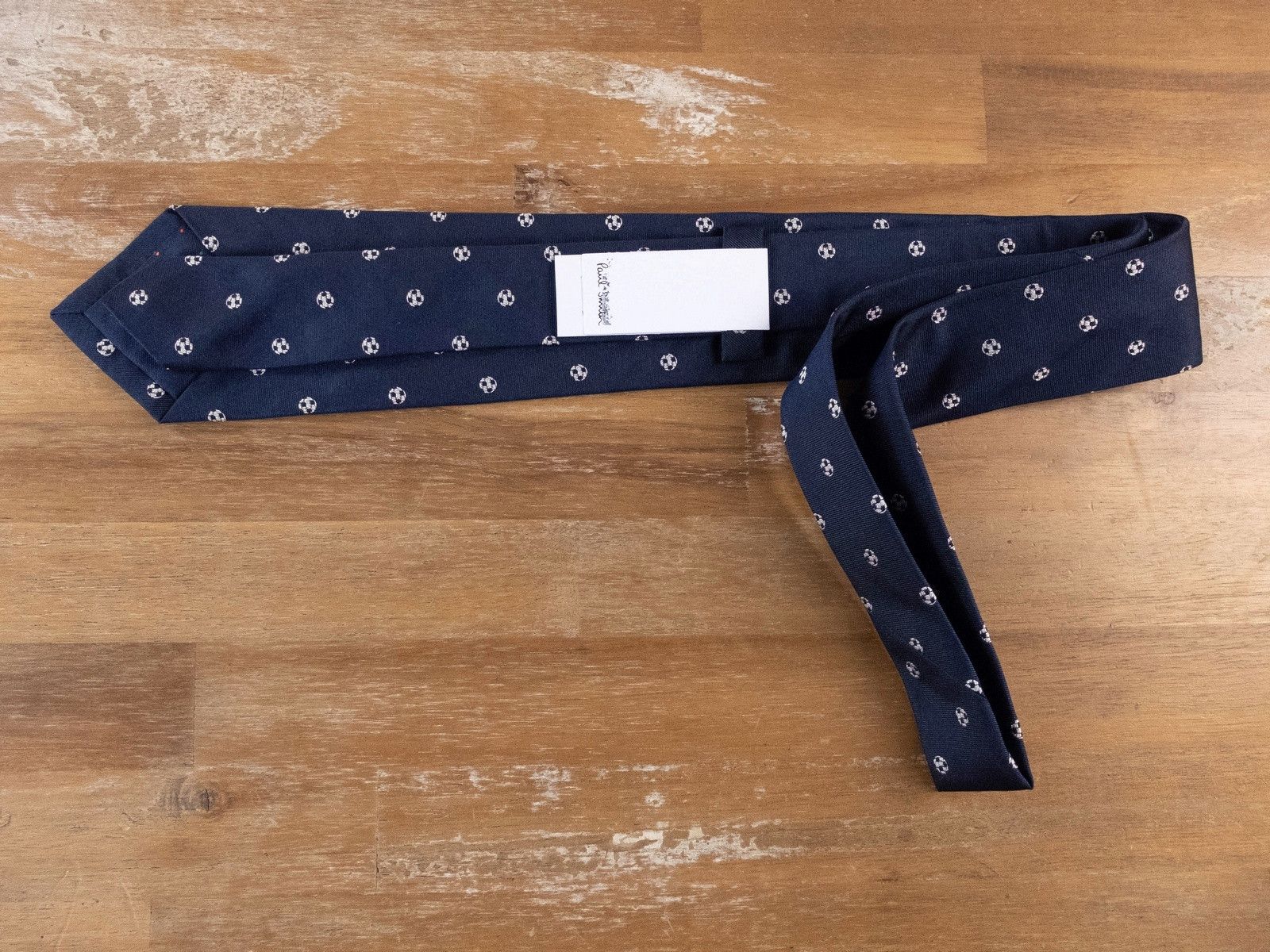Paul Smith PAUL SMITH navy blue football soccer ball motif silk tie NWT Size ONE SIZE - 2 Thumbnail