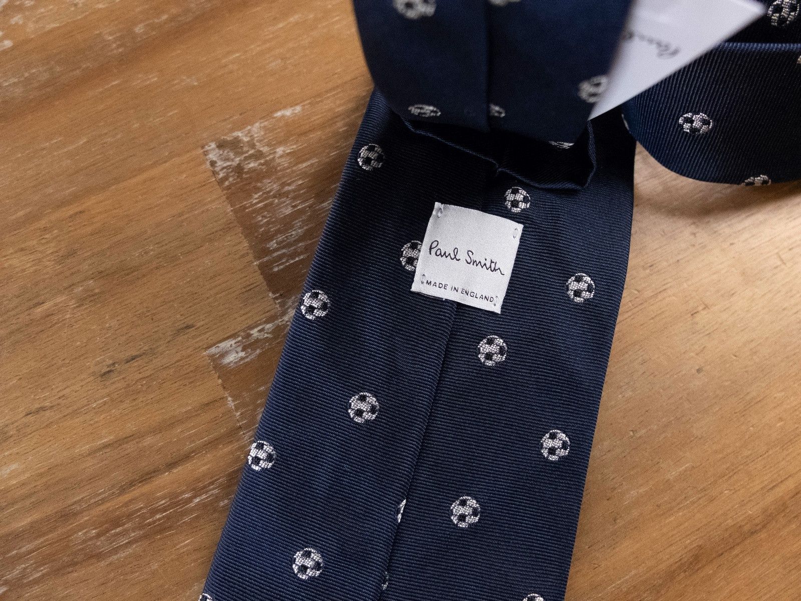Paul Smith PAUL SMITH navy blue football soccer ball motif silk tie NWT Size ONE SIZE - 3 Thumbnail