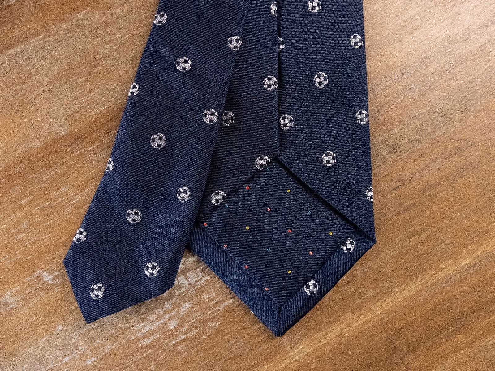 Paul Smith PAUL SMITH navy blue football soccer ball motif silk tie NWT Size ONE SIZE - 4 Thumbnail