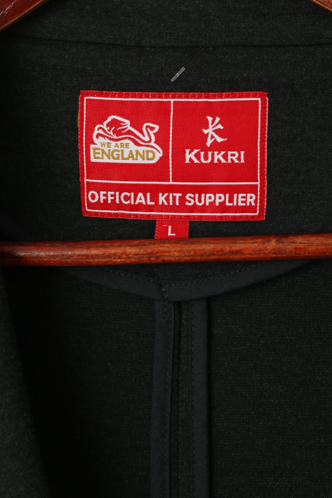 Vintage Kukri Men L Blazer Charcoal Official England Rugby 5934 Size 42R - 4 Thumbnail