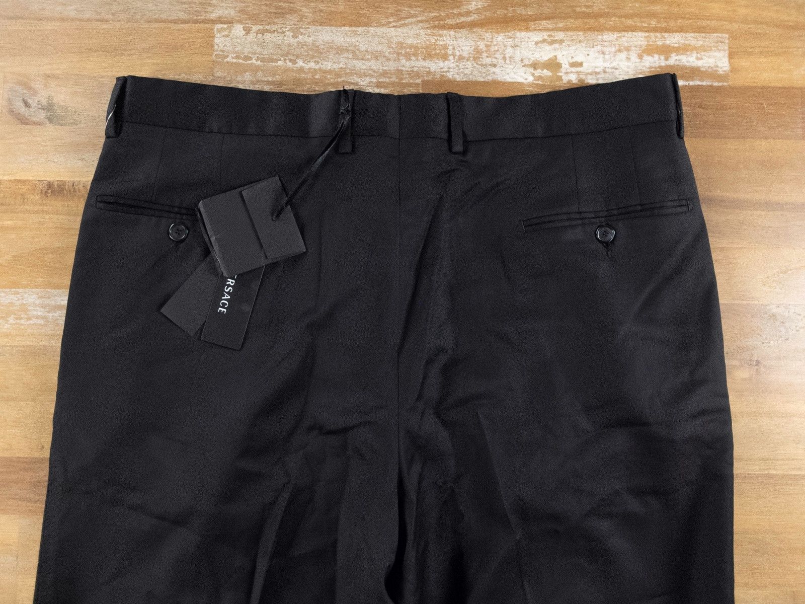 Versace VERSACE regular fit black wool pants trousers 38 US / 54 IT Size US 38 / EU 54 - 6 Thumbnail