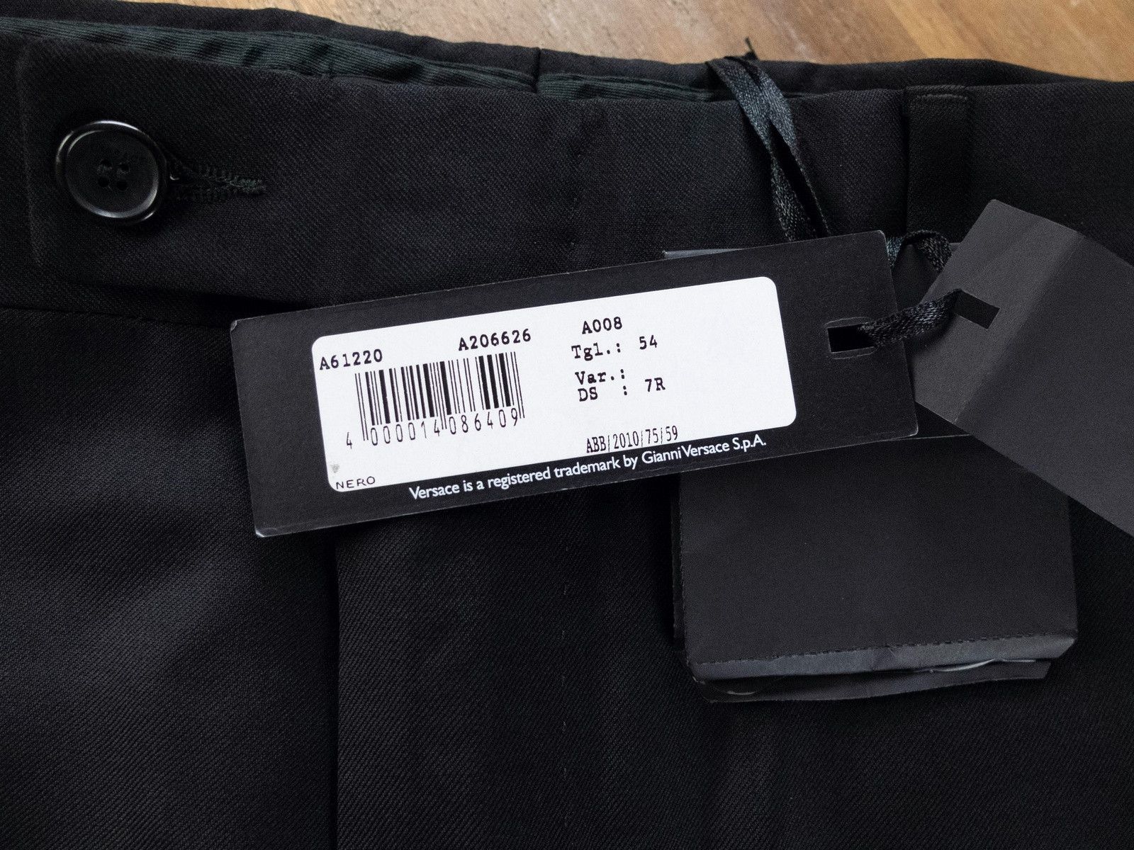 Versace VERSACE regular fit black wool pants trousers 38 US / 54 IT Size US 38 / EU 54 - 3 Thumbnail
