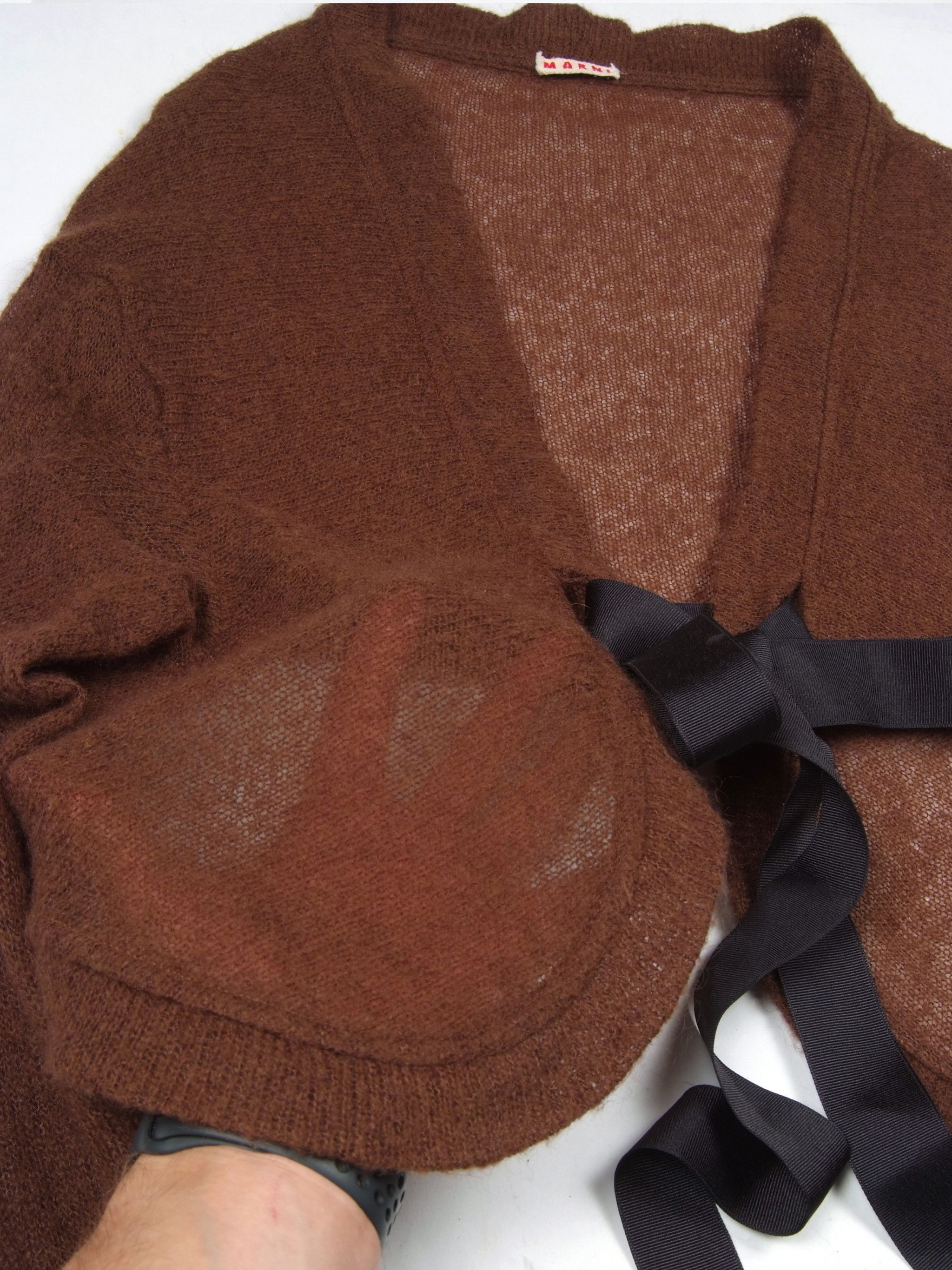Marni Marni Mohair Cropped Cardigan In Chocolate Brown IT42 Size M / US 6-8 / IT 42-44 - 6 Thumbnail