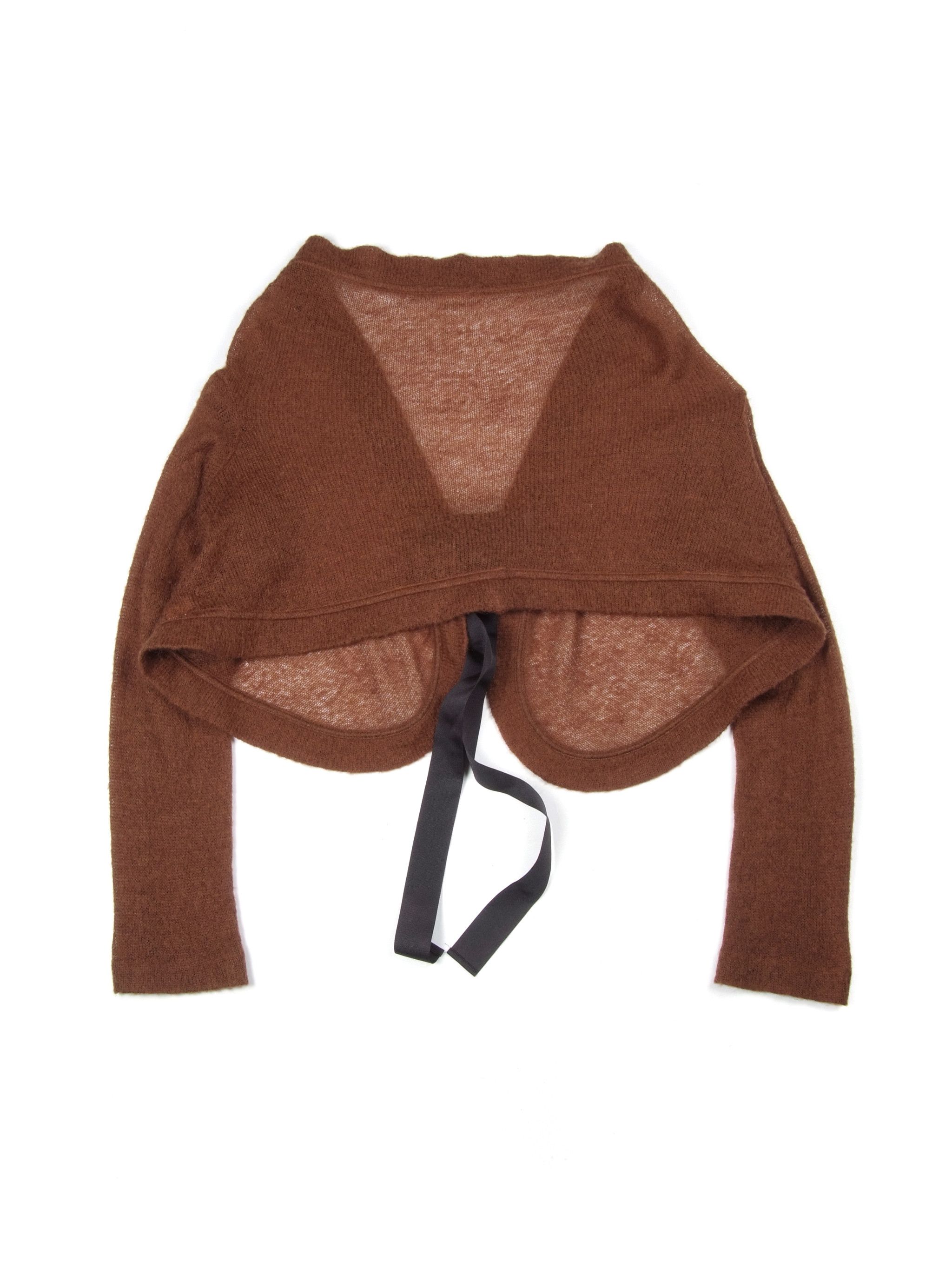 Marni Marni Mohair Cropped Cardigan In Chocolate Brown IT42 Size M / US 6-8 / IT 42-44 - 2 Thumbnail