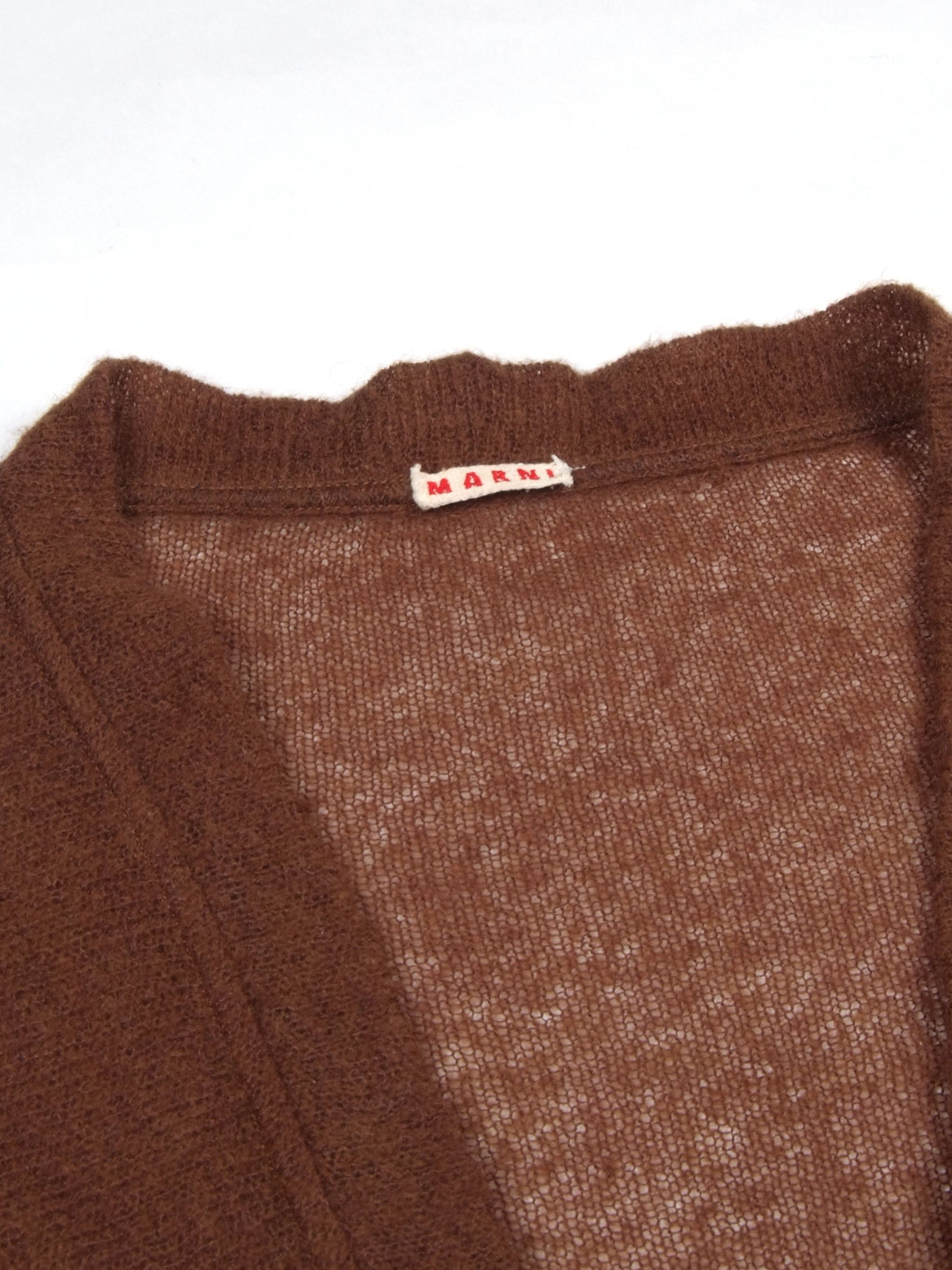 Marni Marni Mohair Cropped Cardigan In Chocolate Brown IT42 Size M / US 6-8 / IT 42-44 - 5 Thumbnail