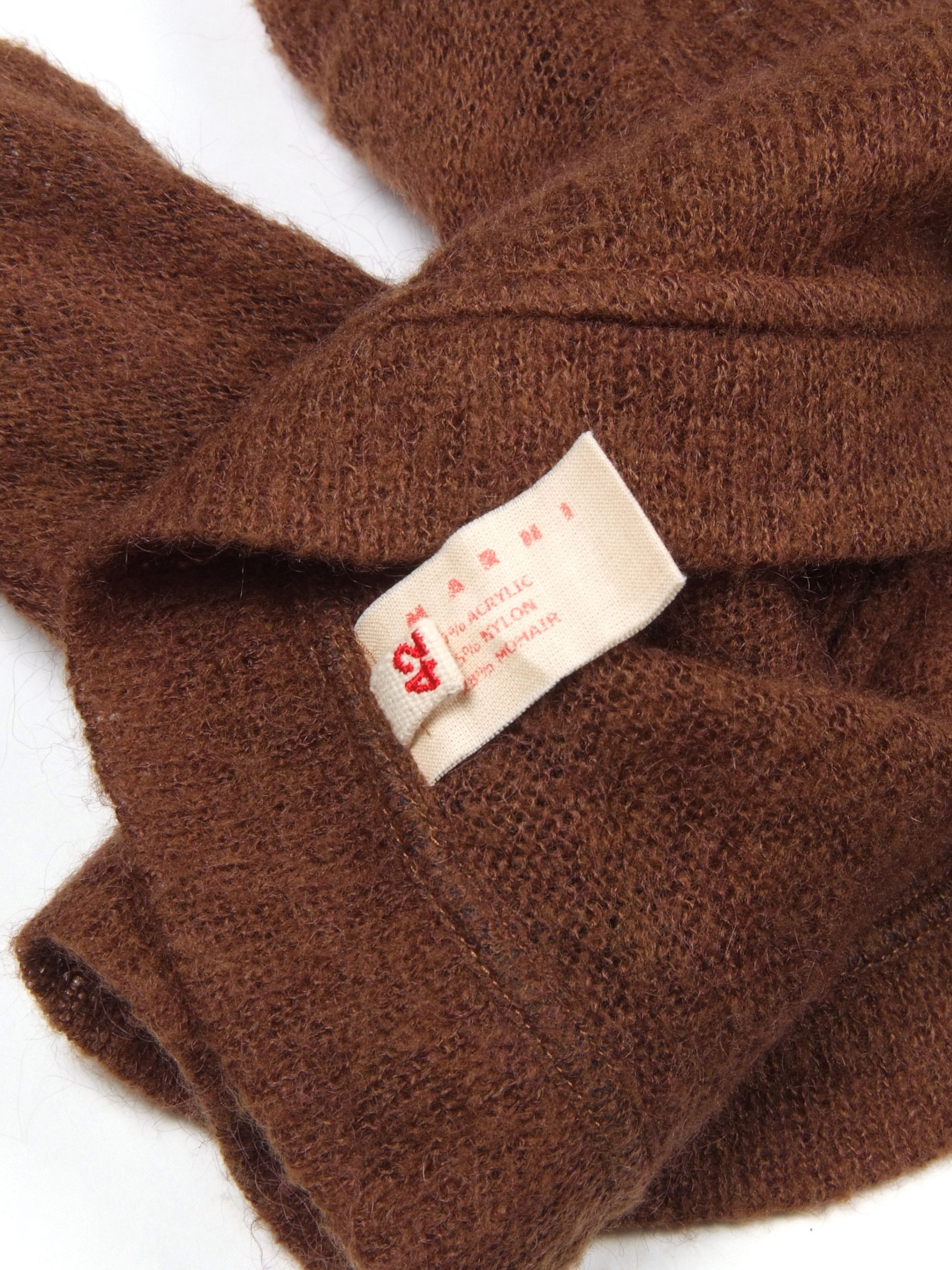 Marni Marni Mohair Cropped Cardigan In Chocolate Brown IT42 Size M / US 6-8 / IT 42-44 - 7 Thumbnail