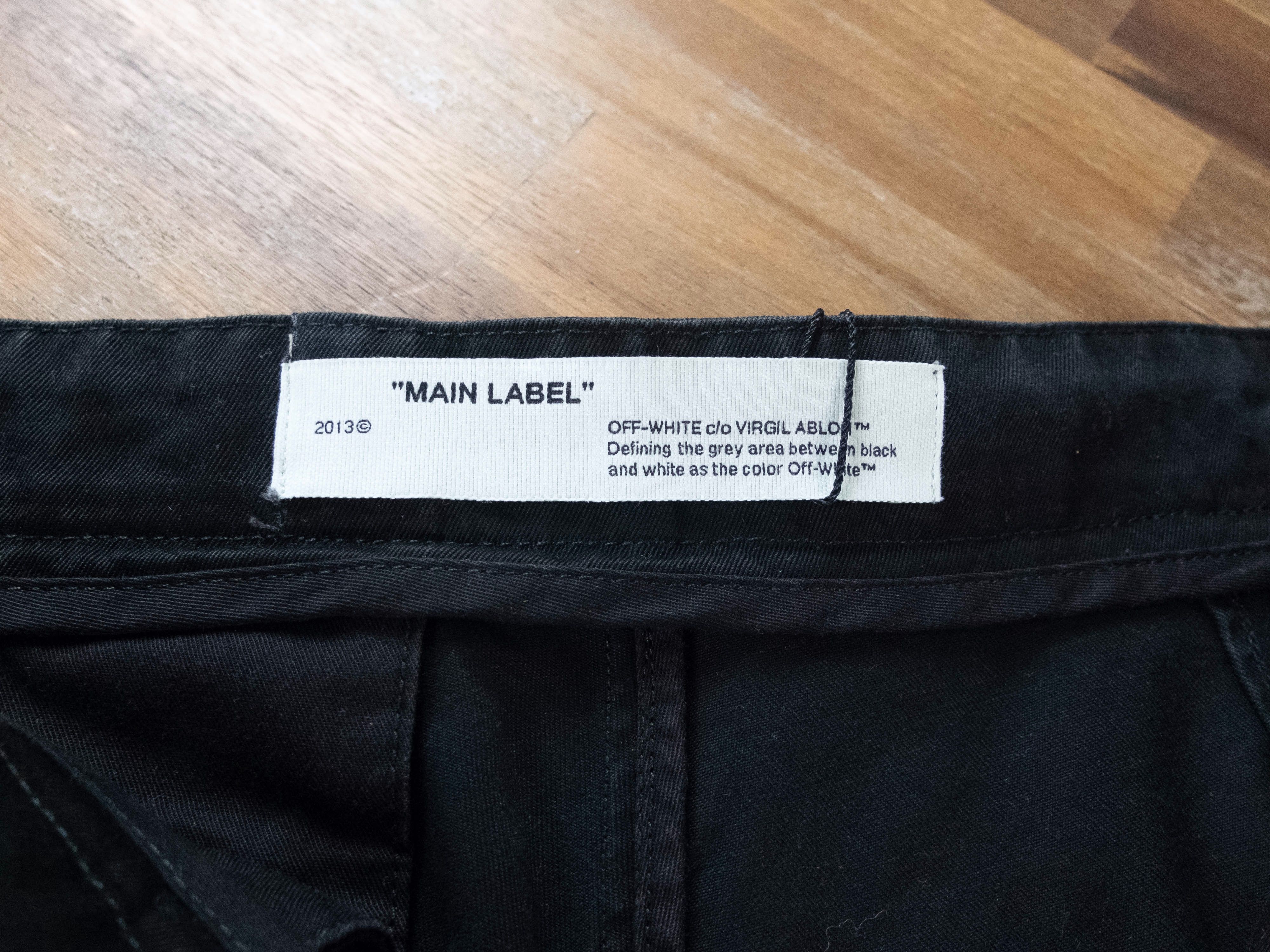 Off-White $745 OFF-WHITE black industrial belt cotton chinos pants 31 Size US 31 - 10 Thumbnail