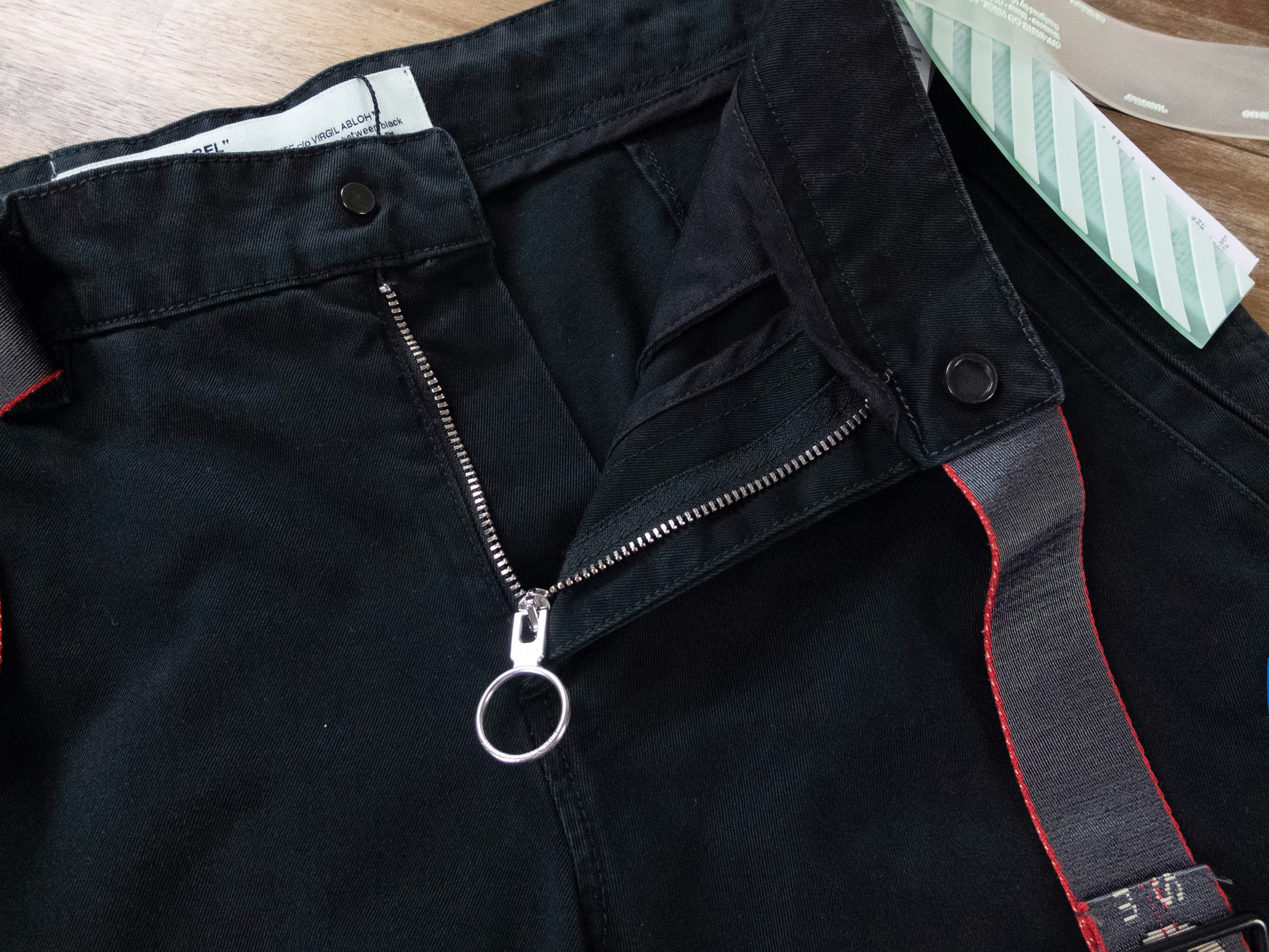 Off-White $745 OFF-WHITE black industrial belt cotton chinos pants 31 Size US 31 - 9 Thumbnail