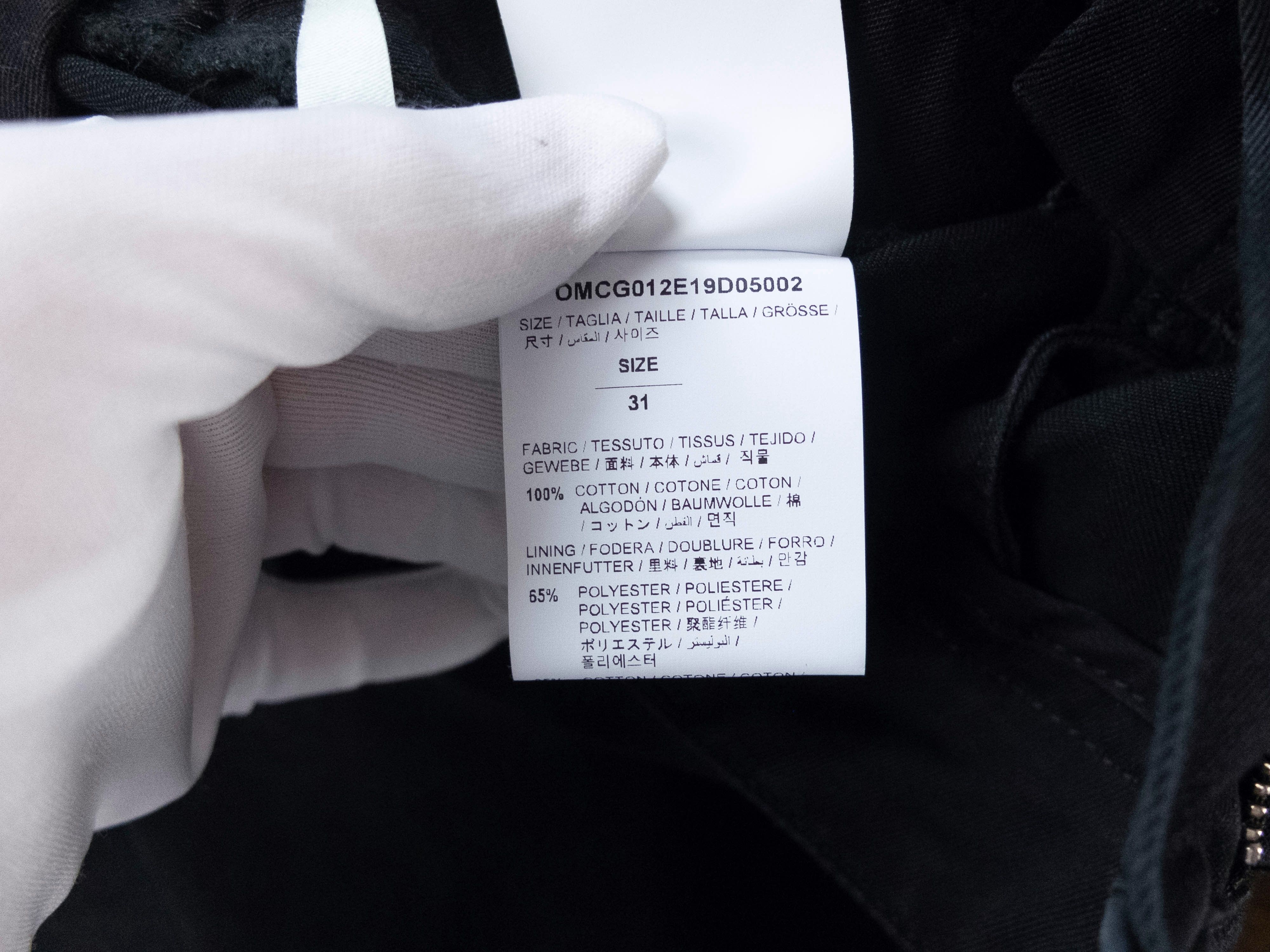 Off-White $745 OFF-WHITE black industrial belt cotton chinos pants 31 Size US 31 - 12 Thumbnail