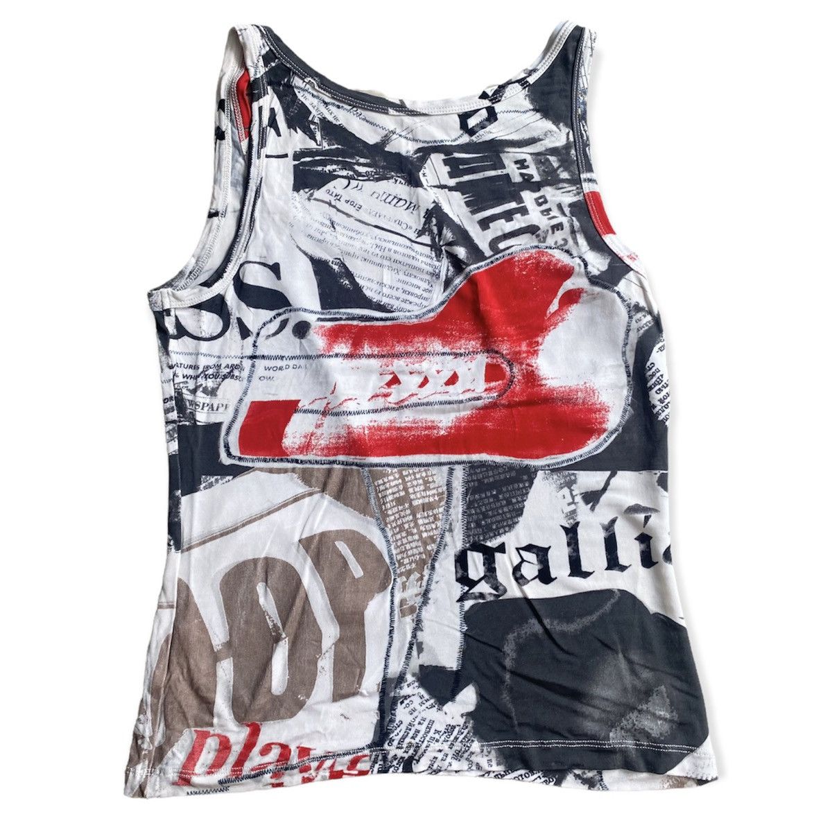 John Galliano Galliano Print Tank Top Size S / US 4 / IT 40 - 2 Thumbnail