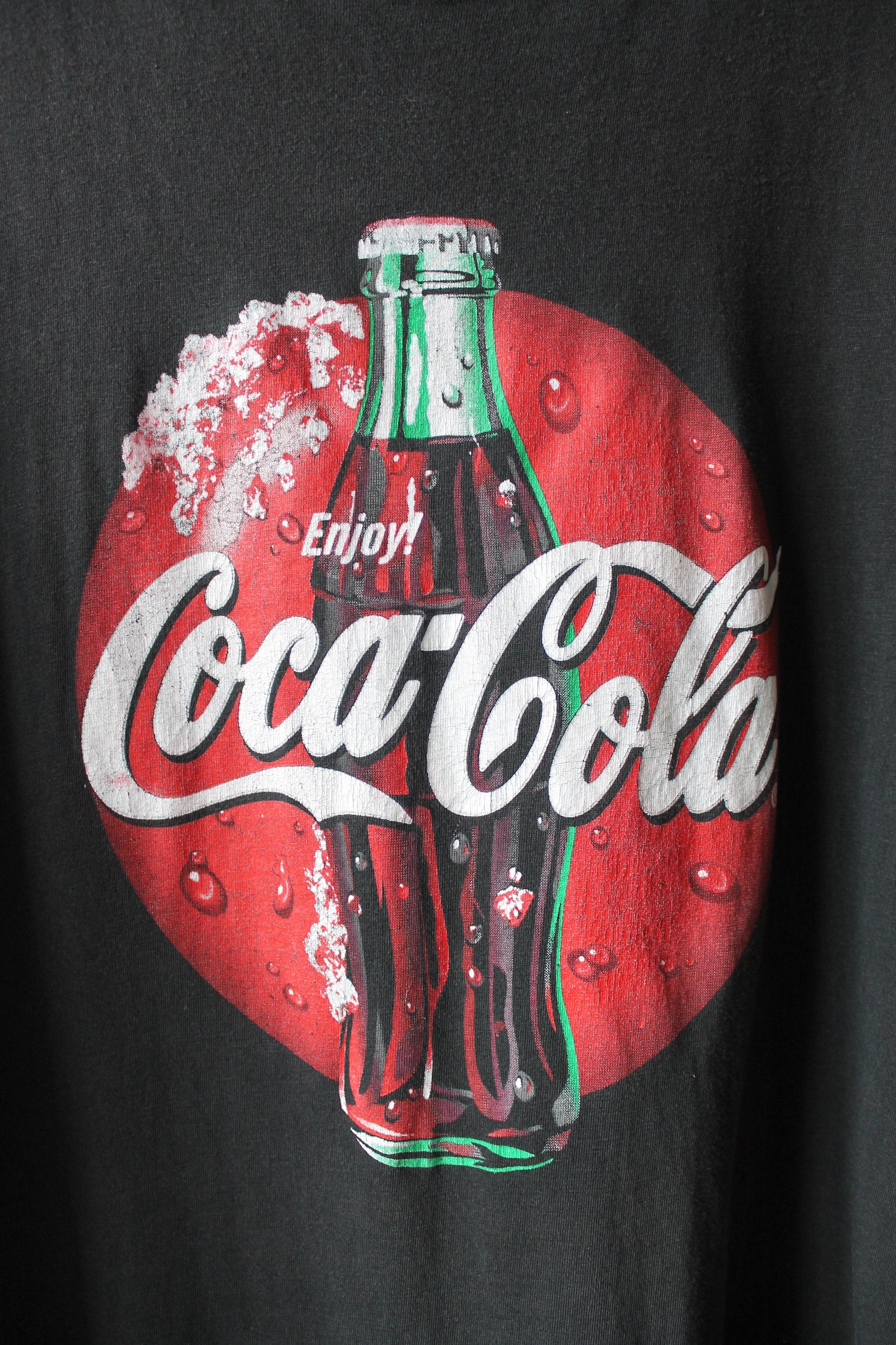 Coca Cola Coca Cola Vintage T-shirt Faded Black short sleeve Size US XL / EU 56 / 4 - 5 Thumbnail