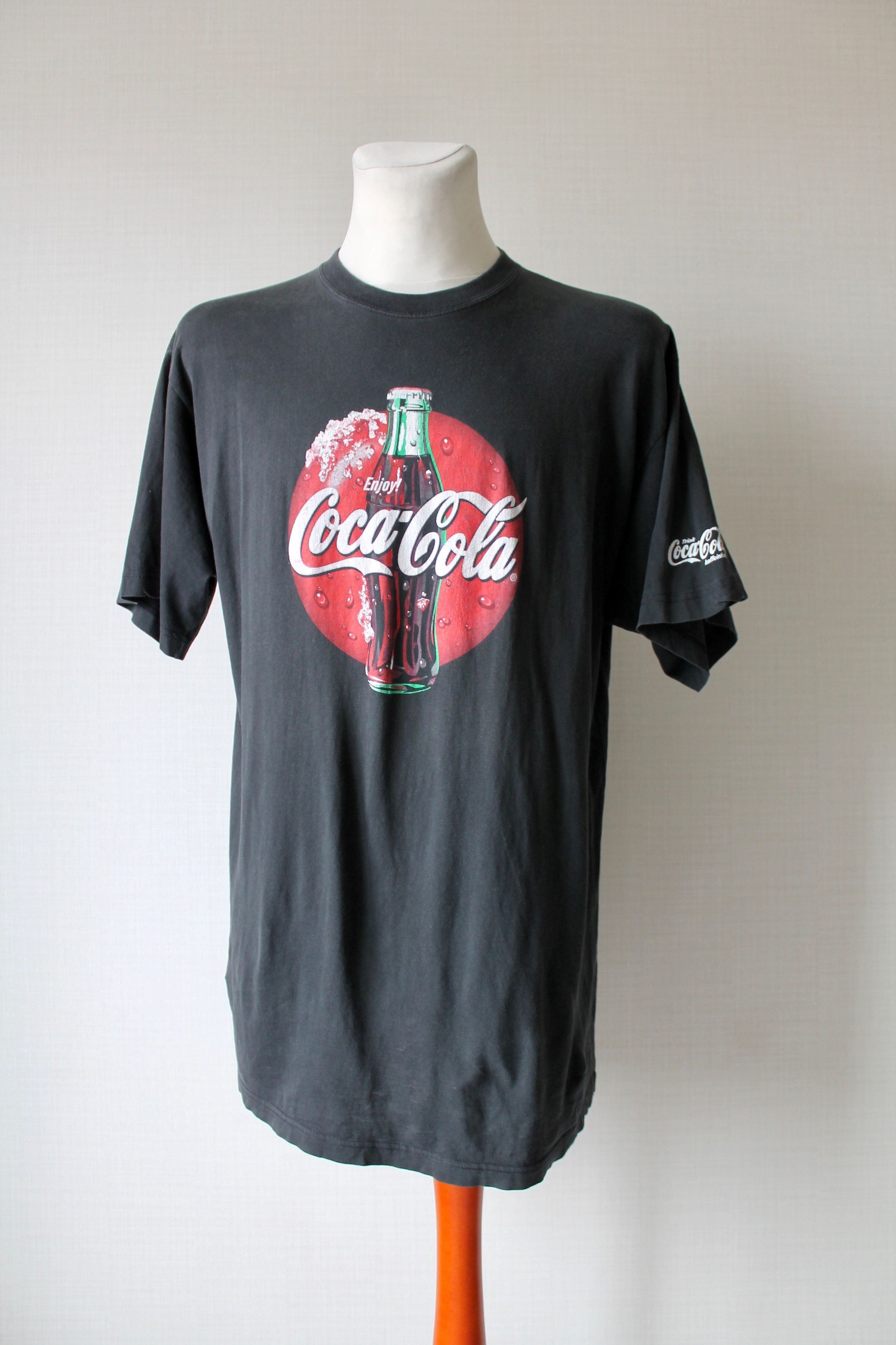 Coca Cola Coca Cola Vintage T-shirt Faded Black short sleeve Size US XL / EU 56 / 4 - 11 Thumbnail
