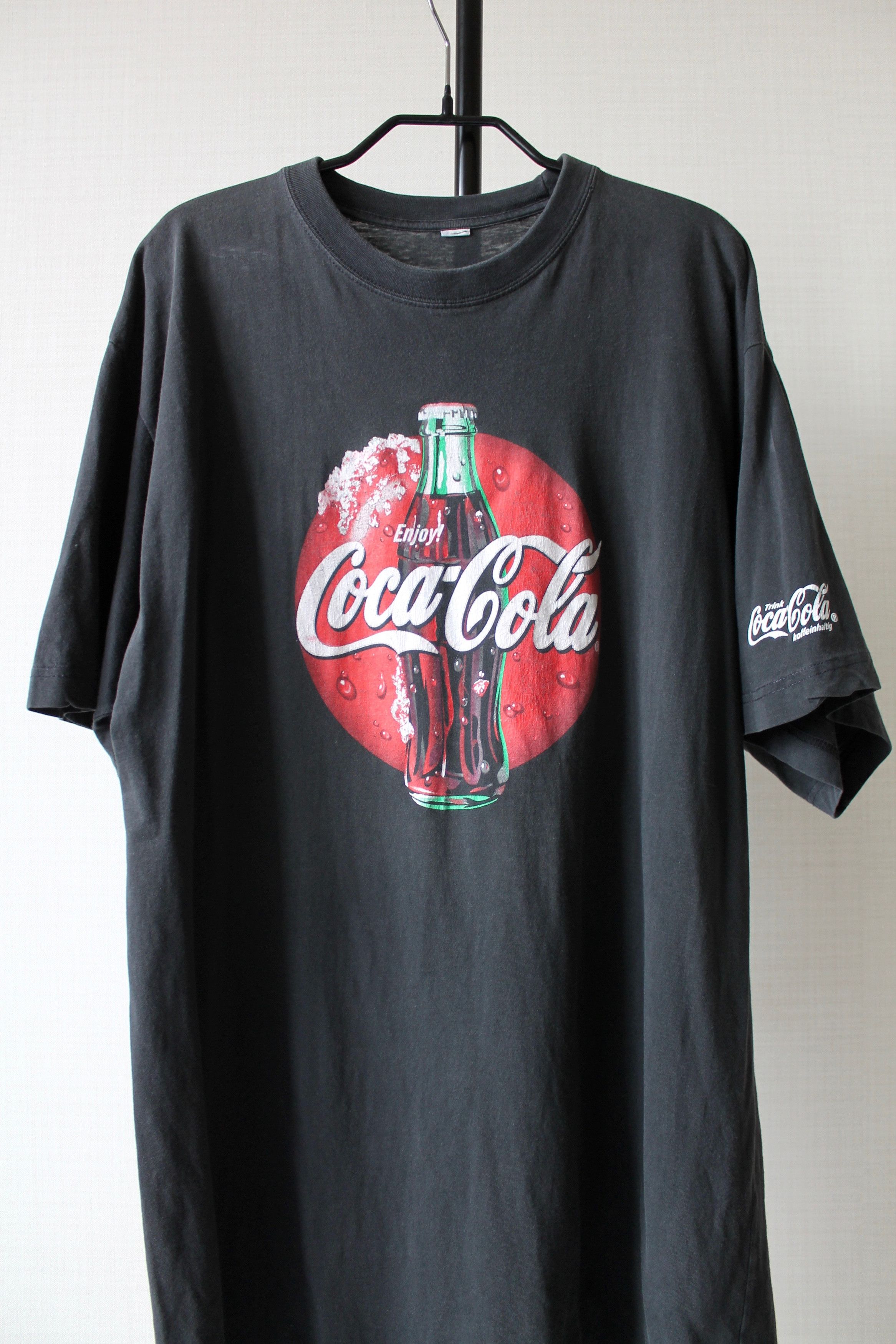 Coca Cola Coca Cola Vintage T-shirt Faded Black short sleeve Size US XL / EU 56 / 4 - 4 Thumbnail