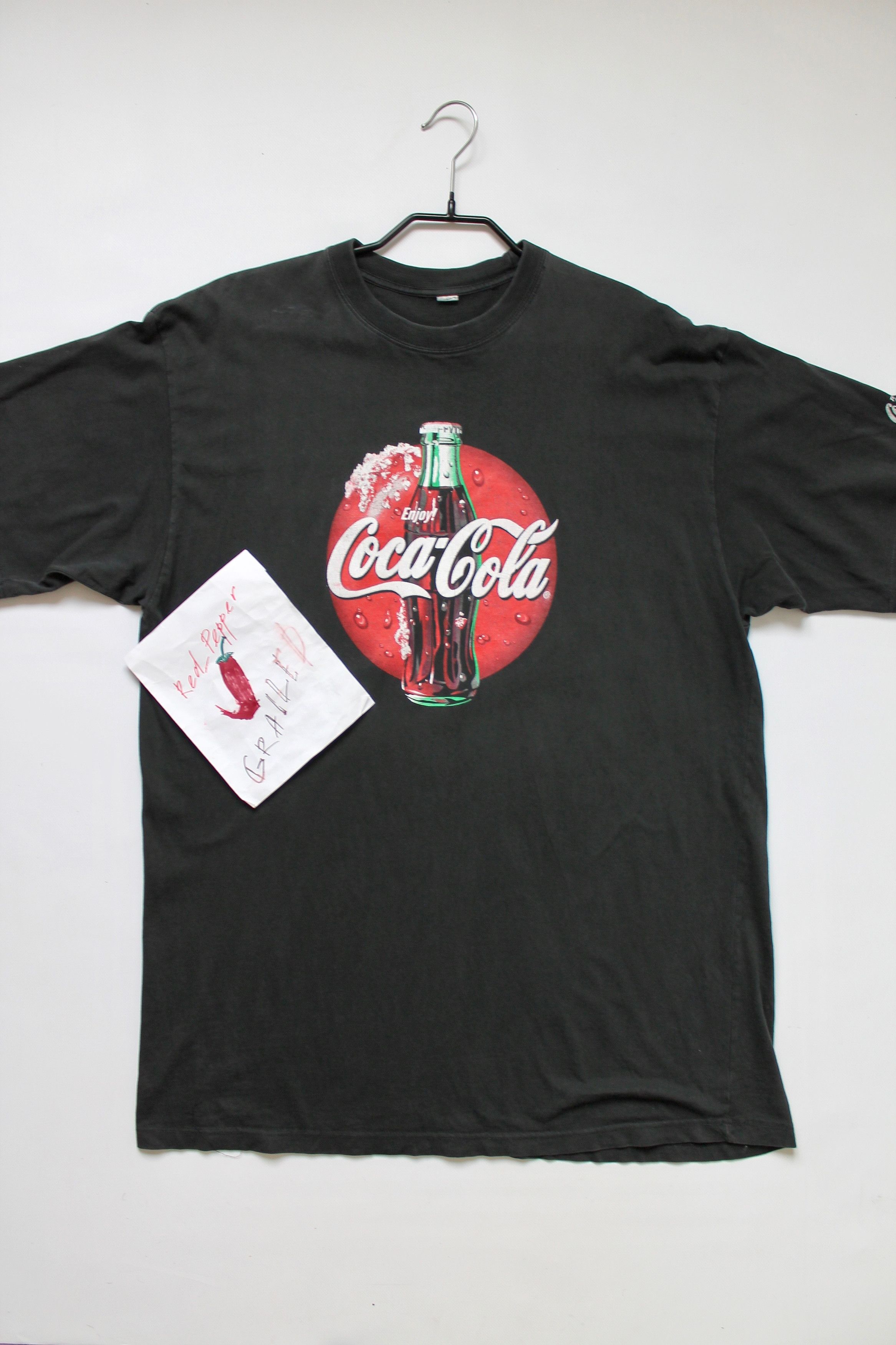 Coca Cola Coca Cola Vintage T-shirt Faded Black short sleeve Size US XL / EU 56 / 4 - 2 Thumbnail