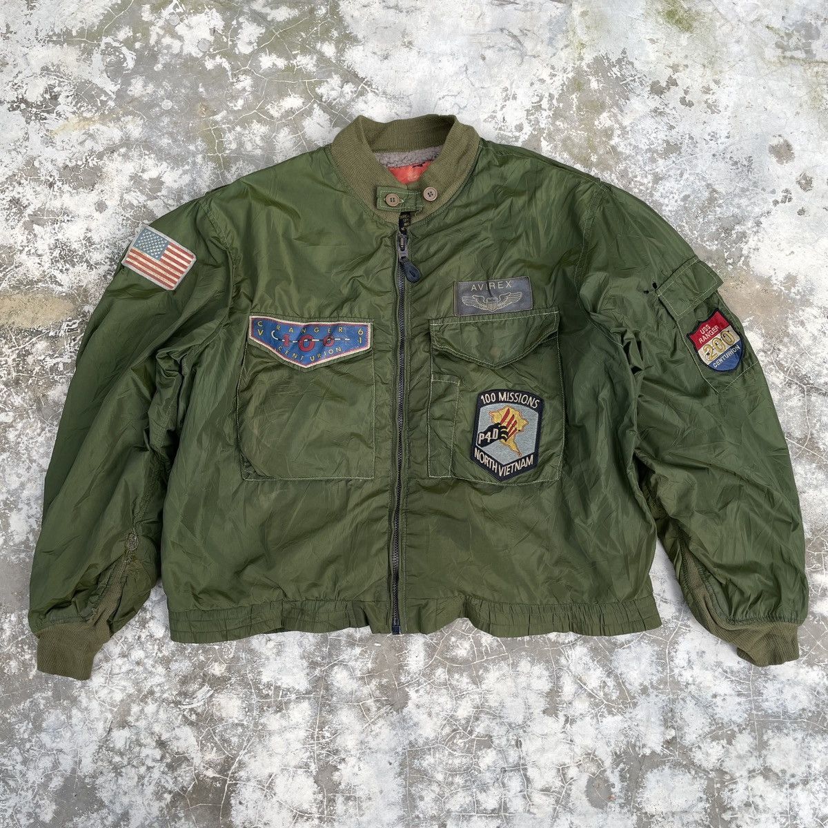 Avirex Vintage 90s AVIREX OFFICERS UNIFORM Parka Bomber | Grailed