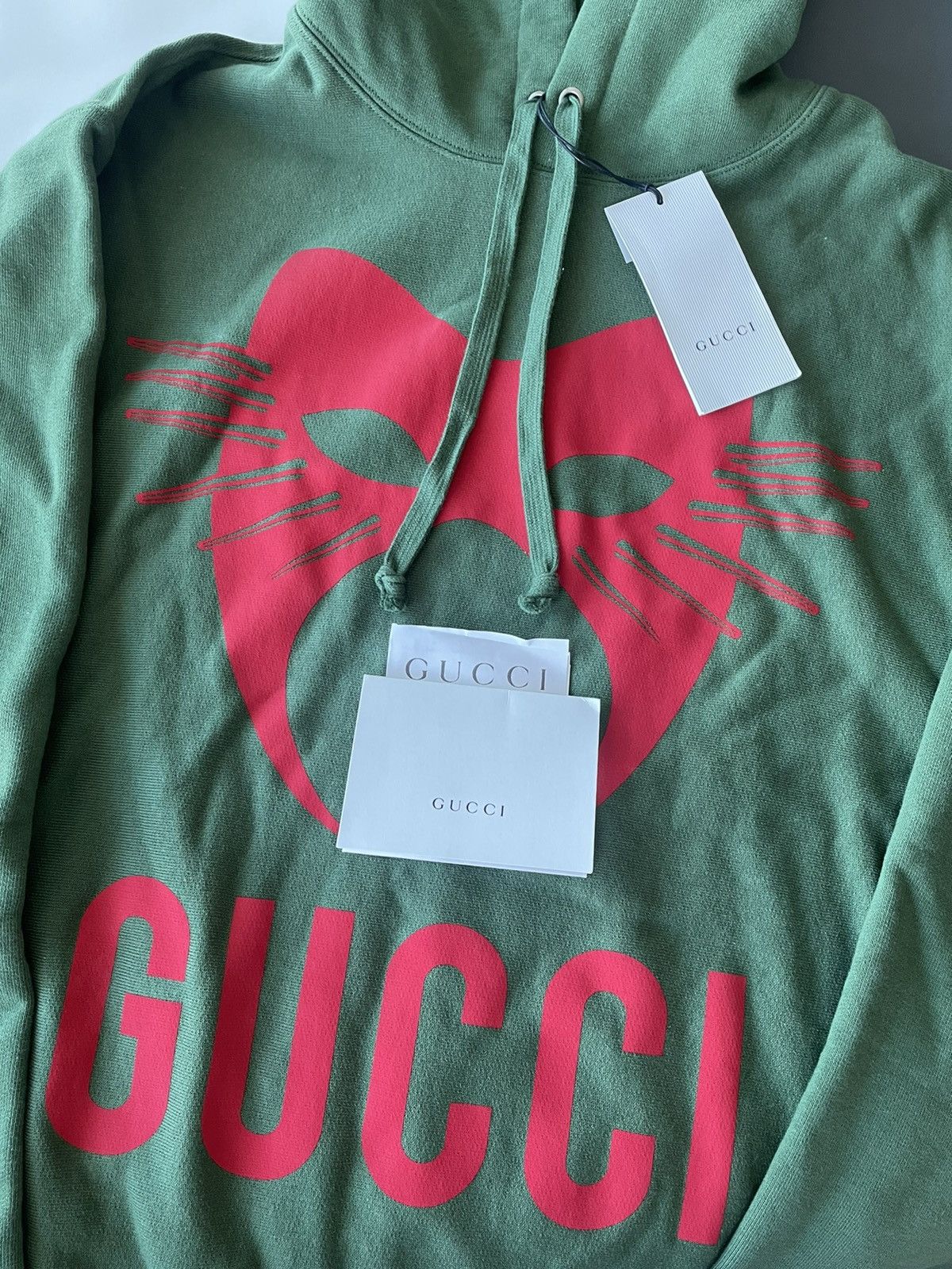 Gucci Rare Brand New Limited Super Runway Gucci Logo Heavy Hoodie Size US XXL / EU 58 / 5 - 4 Thumbnail