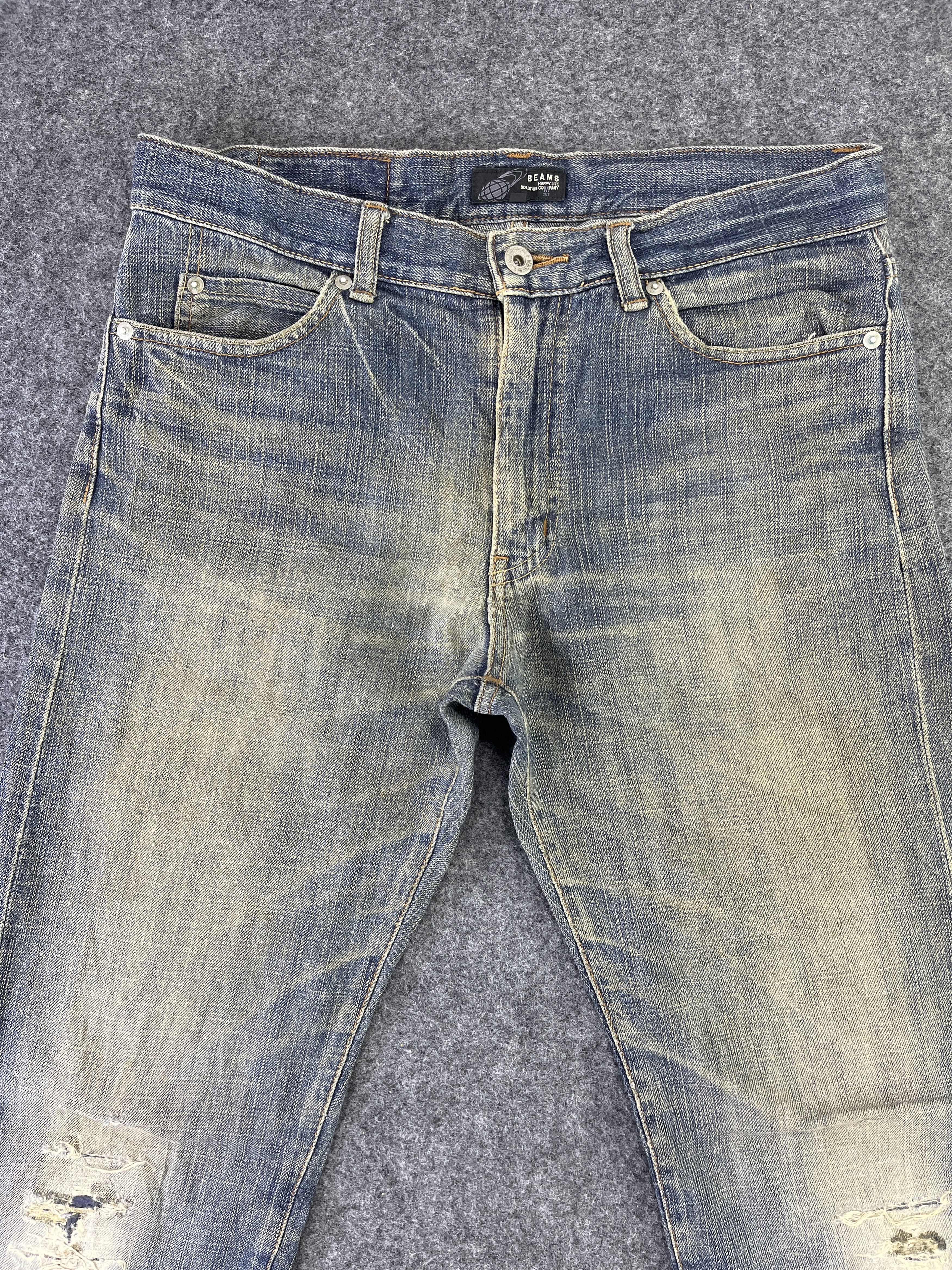 Beams Plus Beams Distressed Jeans Rusty Denim - J791 Size US 34 / EU 50 - 3 Thumbnail