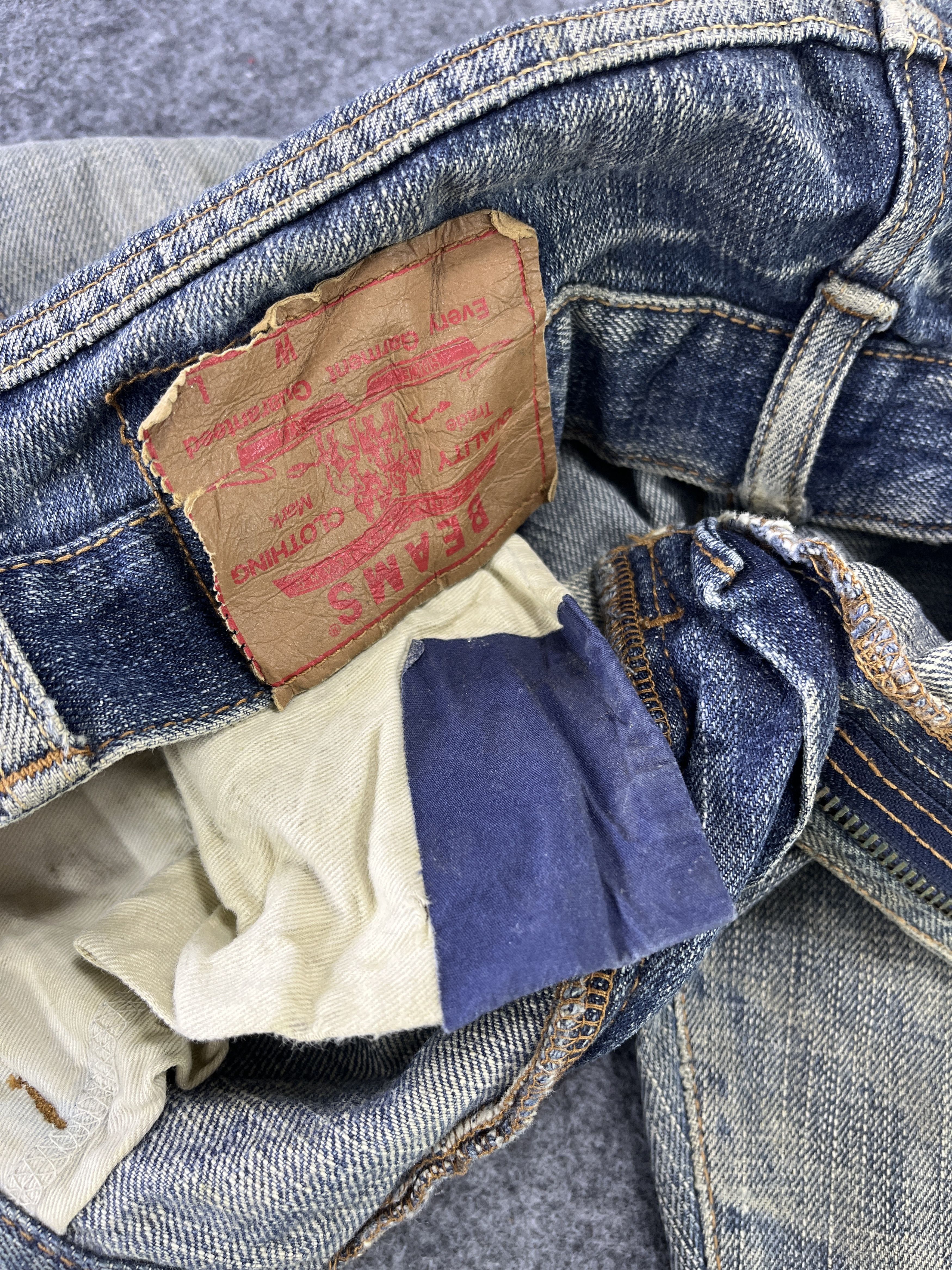 Beams Plus Beams Distressed Jeans Rusty Denim - J791 Size US 34 / EU 50 - 13 Thumbnail