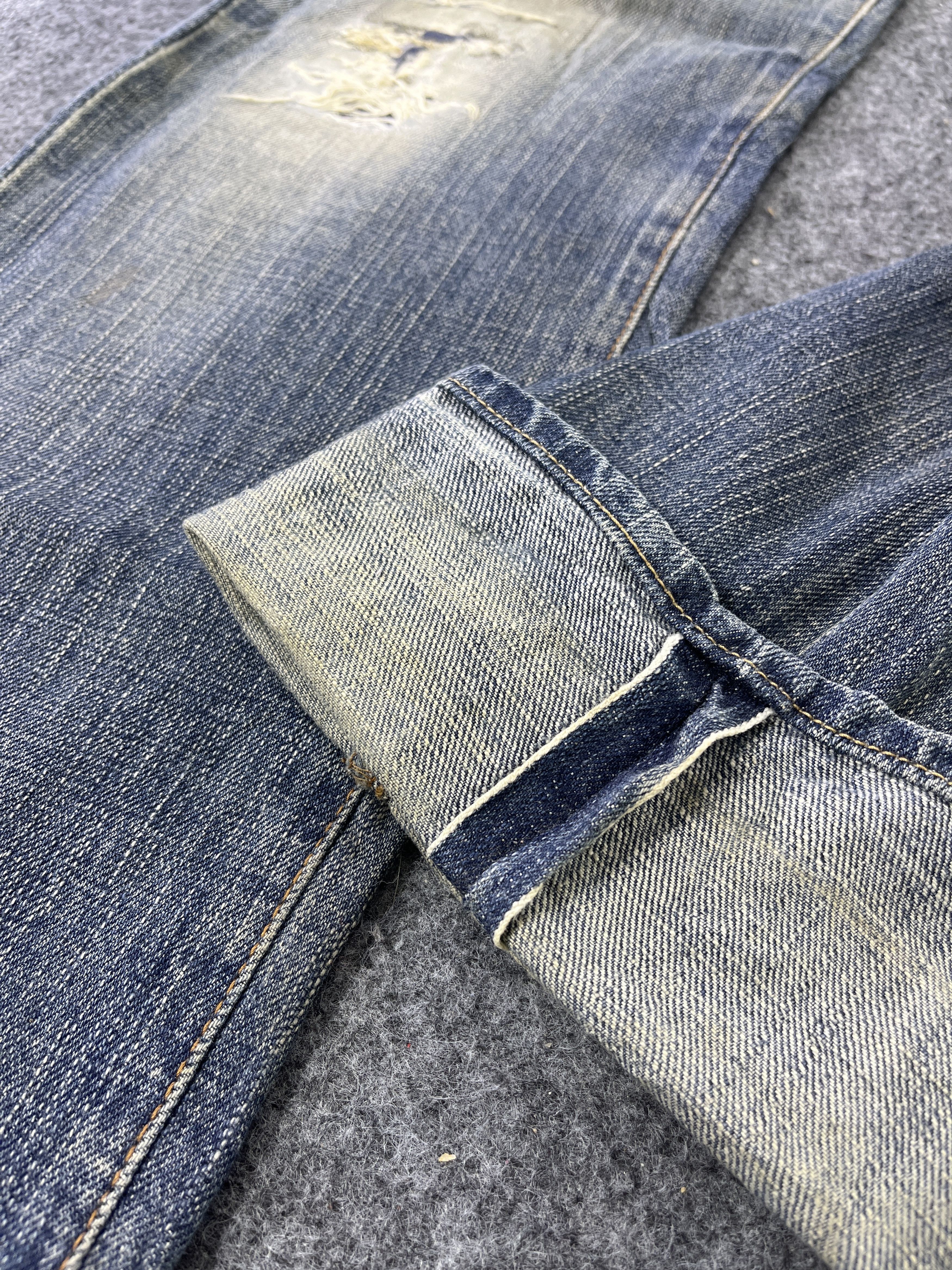 Beams Plus Beams Distressed Jeans Rusty Denim - J791 Size US 34 / EU 50 - 10 Thumbnail