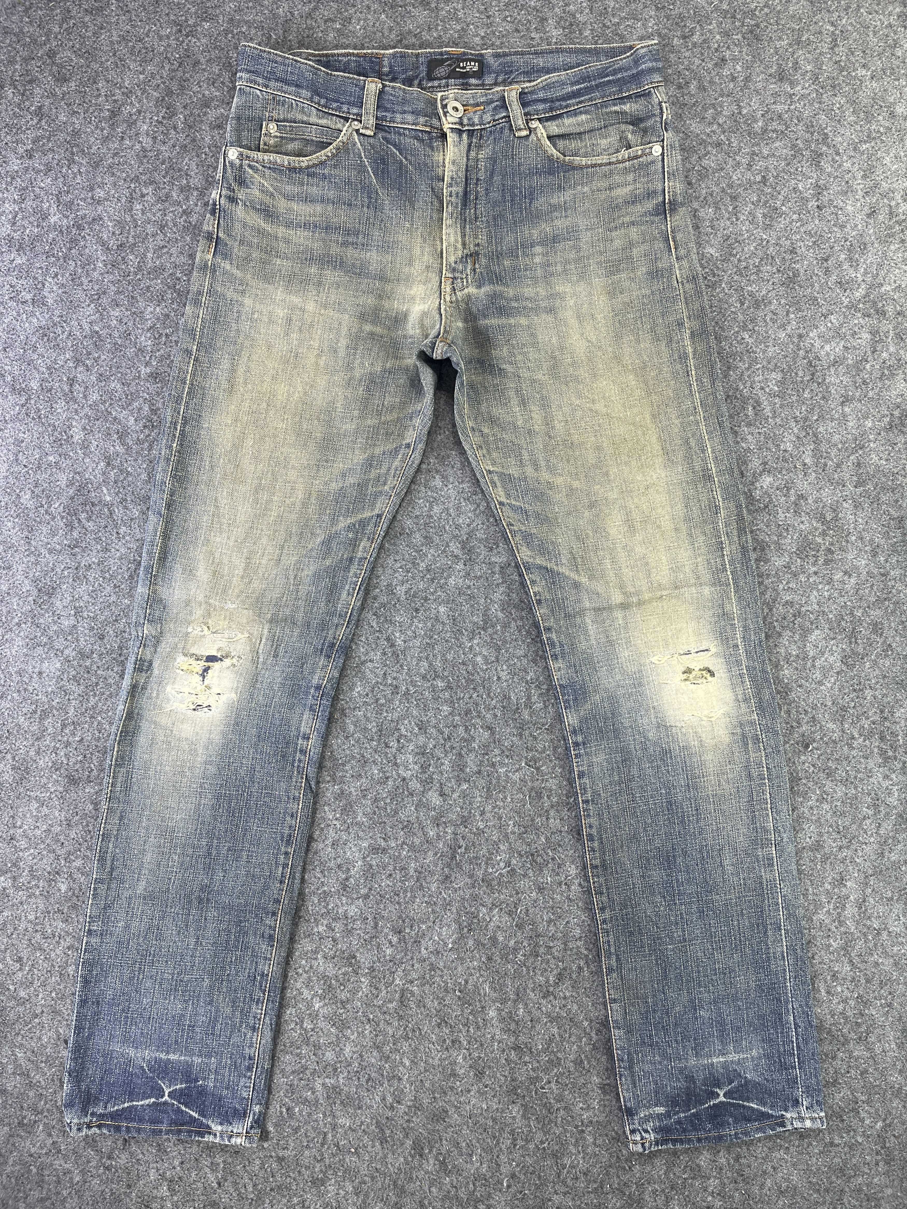 Beams Distressed Jeans Rusty Denim - J791