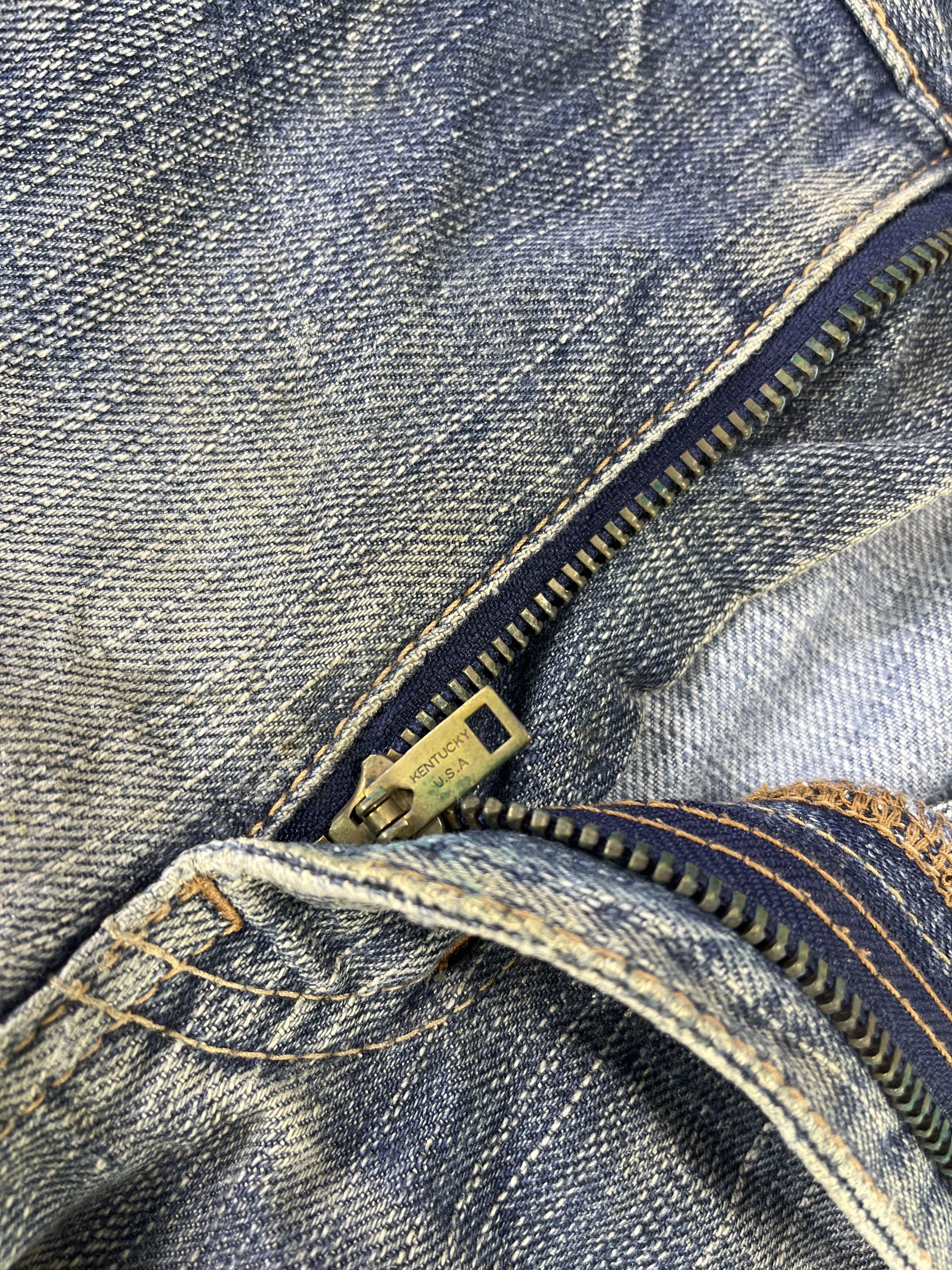 Beams Plus Beams Distressed Jeans Rusty Denim - J791 Size US 34 / EU 50 - 7 Thumbnail