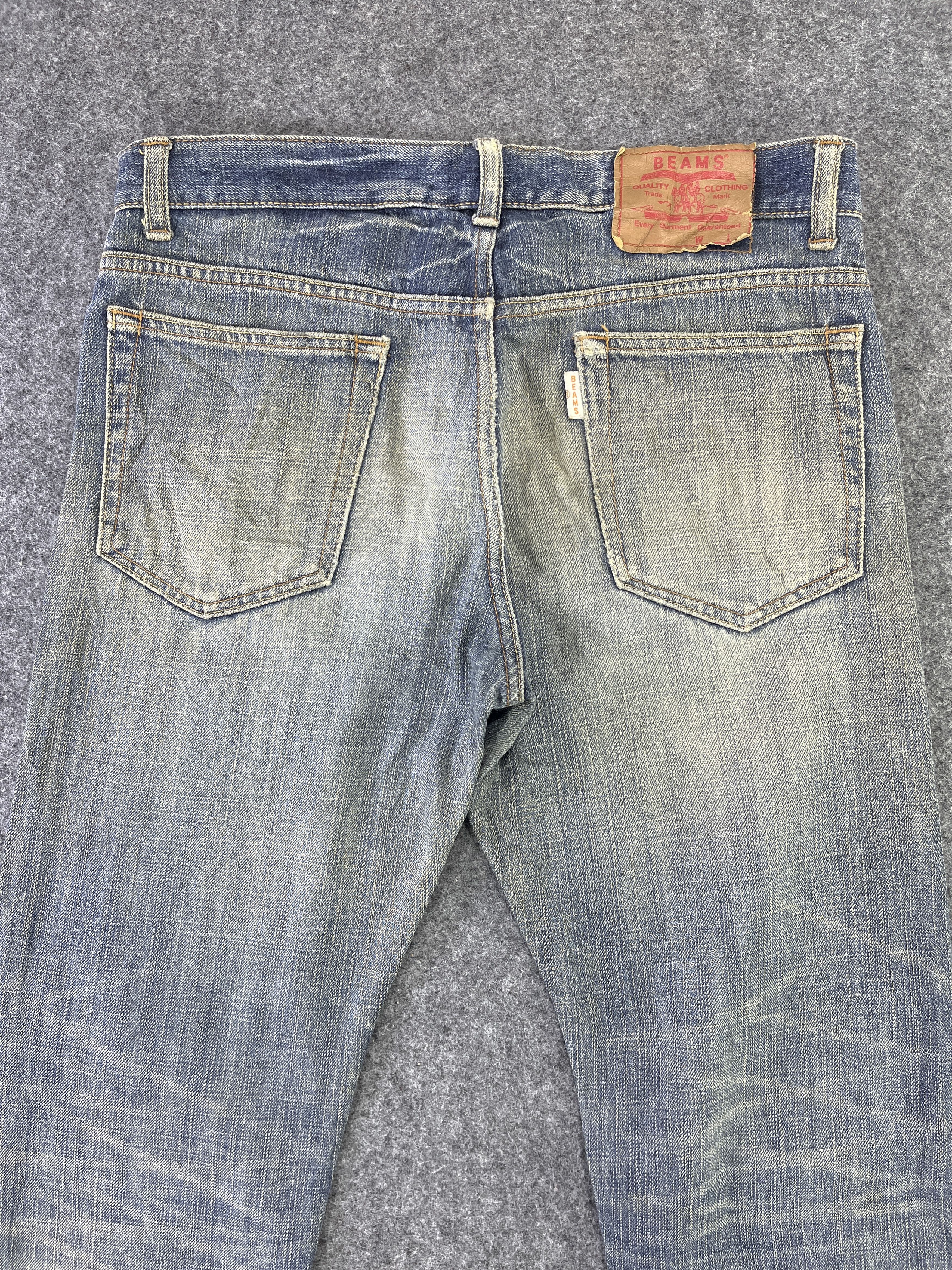 Beams Plus Beams Distressed Jeans Rusty Denim - J791 Size US 34 / EU 50 - 4 Thumbnail