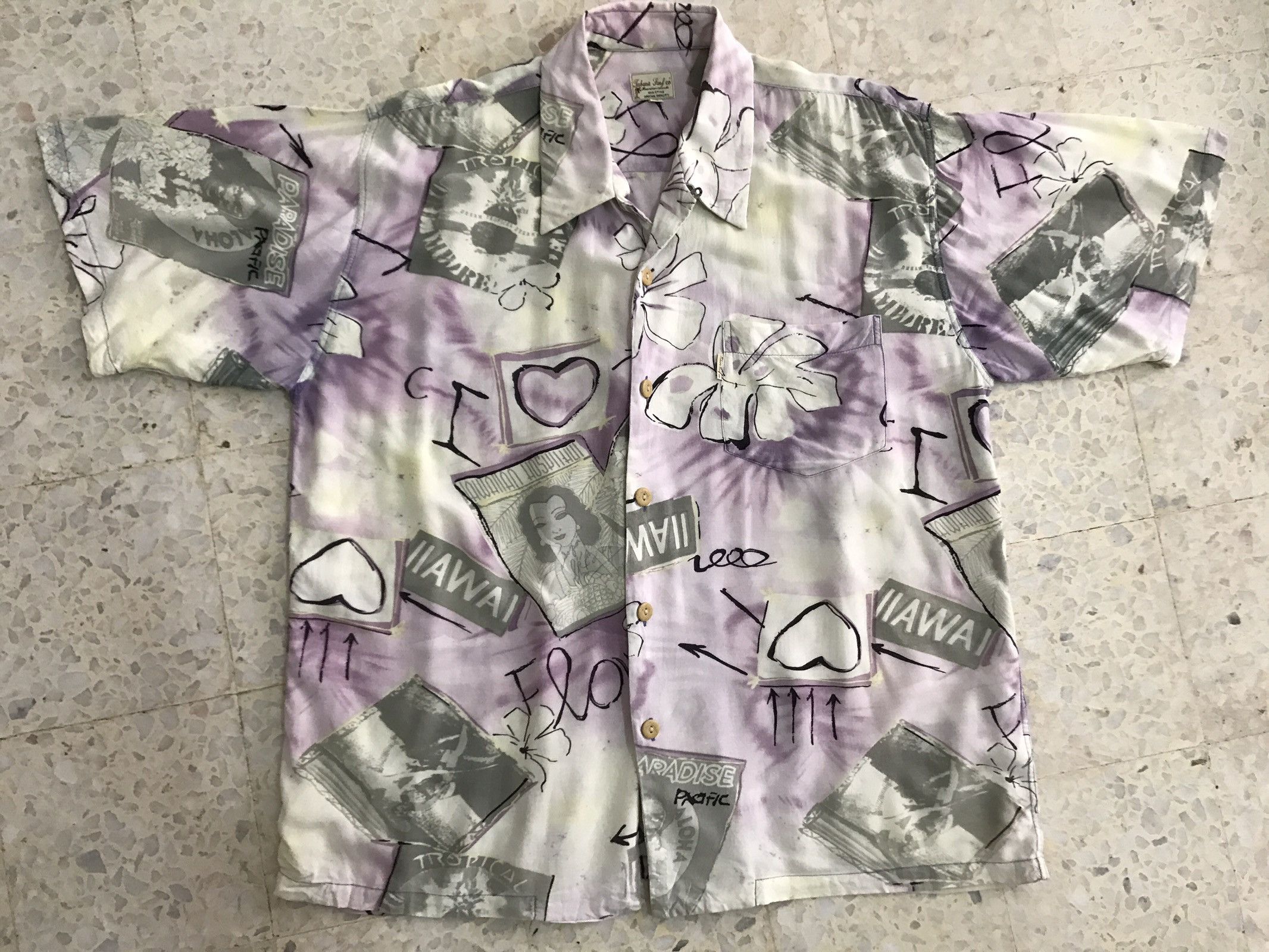 Vintage Tabura Surf Co Japan Pacific Paradise Rayon Hawaiian Size US L / EU 52-54 / 3 - 6 Thumbnail