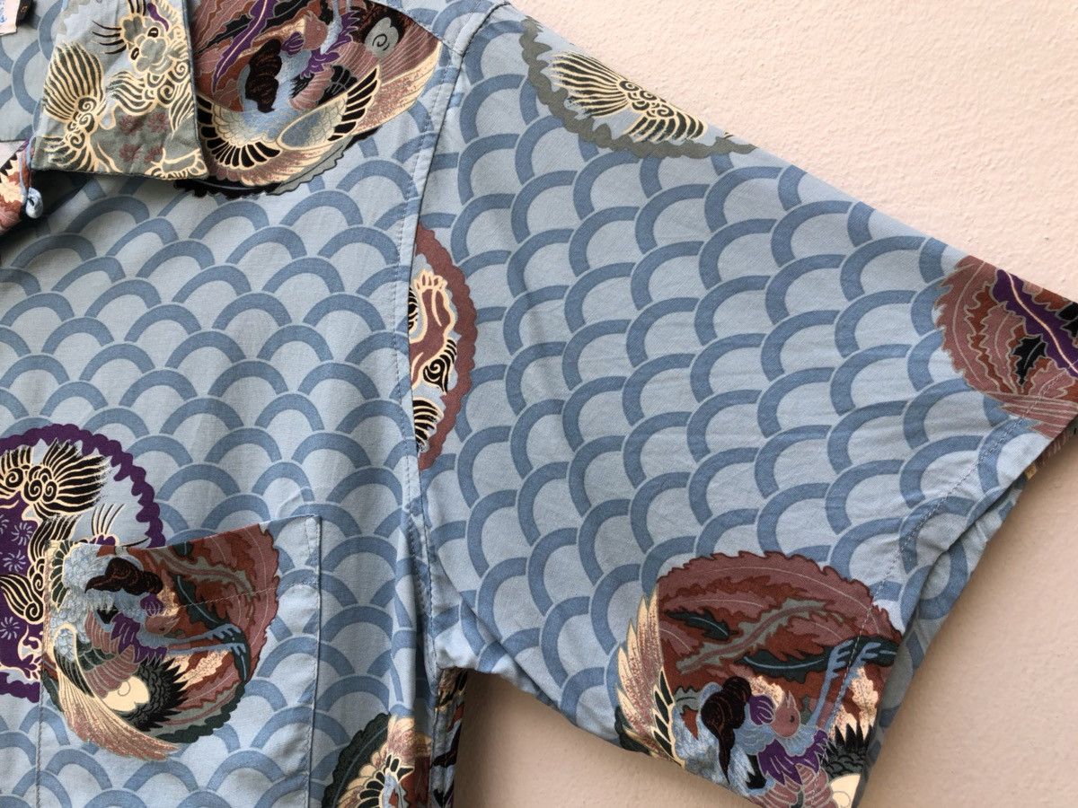 Vintage Japan Brand DOG FIGHT Lion Dog Emblem Rayon Hawaiian Size US M / EU 48-50 / 2 - 4 Thumbnail