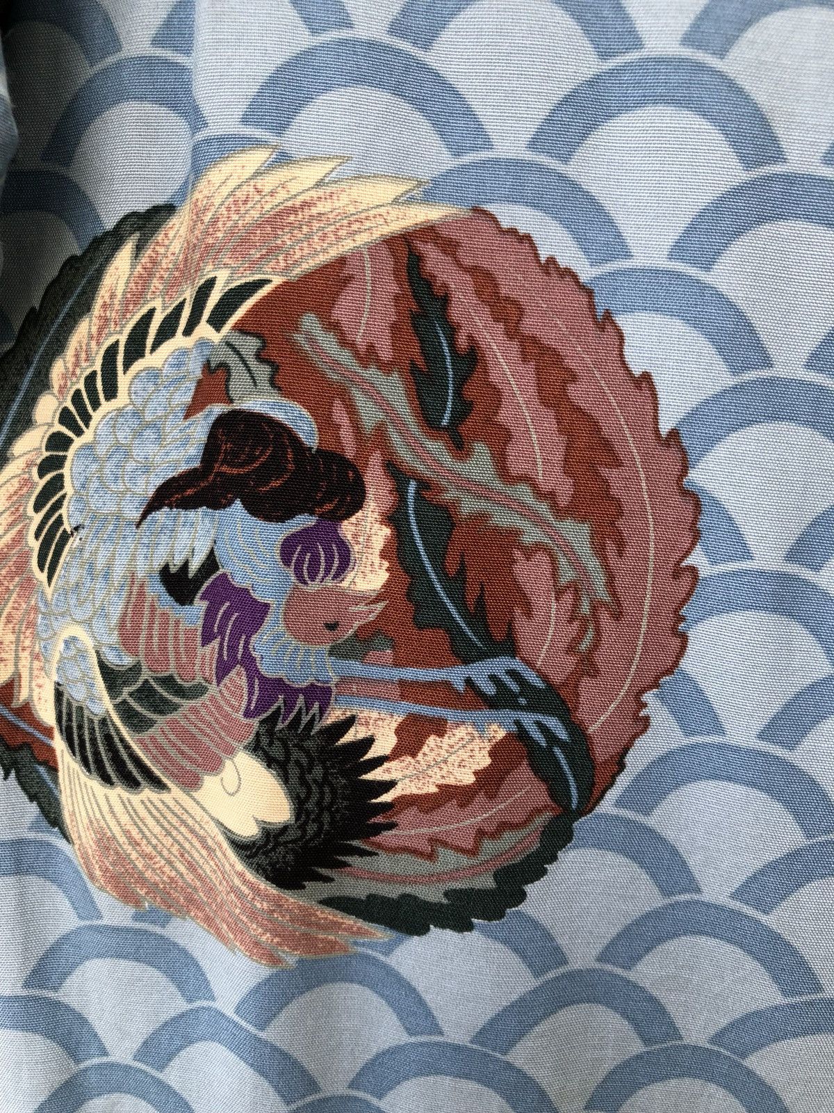 Vintage Japan Brand DOG FIGHT Lion Dog Emblem Rayon Hawaiian Size US M / EU 48-50 / 2 - 9 Thumbnail