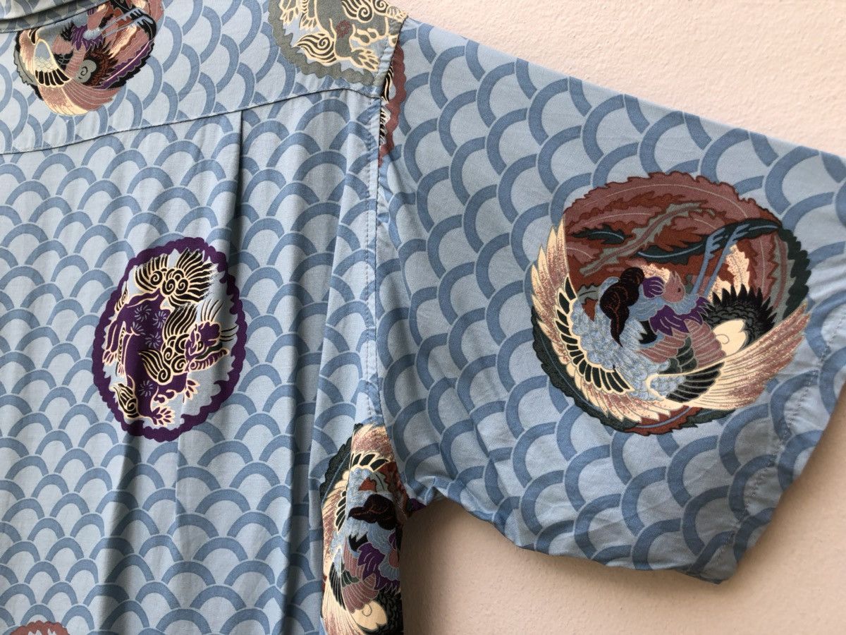 Vintage Japan Brand DOG FIGHT Lion Dog Emblem Rayon Hawaiian Size US M / EU 48-50 / 2 - 15 Thumbnail