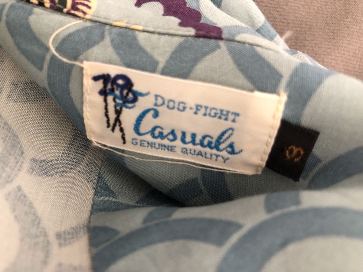 Vintage Japan Brand DOG FIGHT Lion Dog Emblem Rayon Hawaiian Size US M / EU 48-50 / 2 - 17 Thumbnail