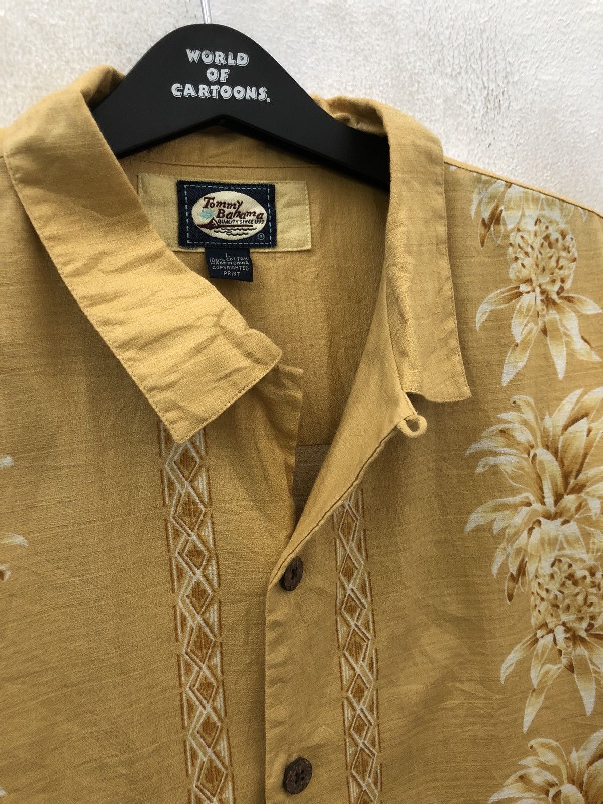 Tommy Bahama Tommy Bahama Pineapple 🍍 Printed Border Hawaiian Shirt Size US L / EU 52-54 / 3 - 8 Thumbnail
