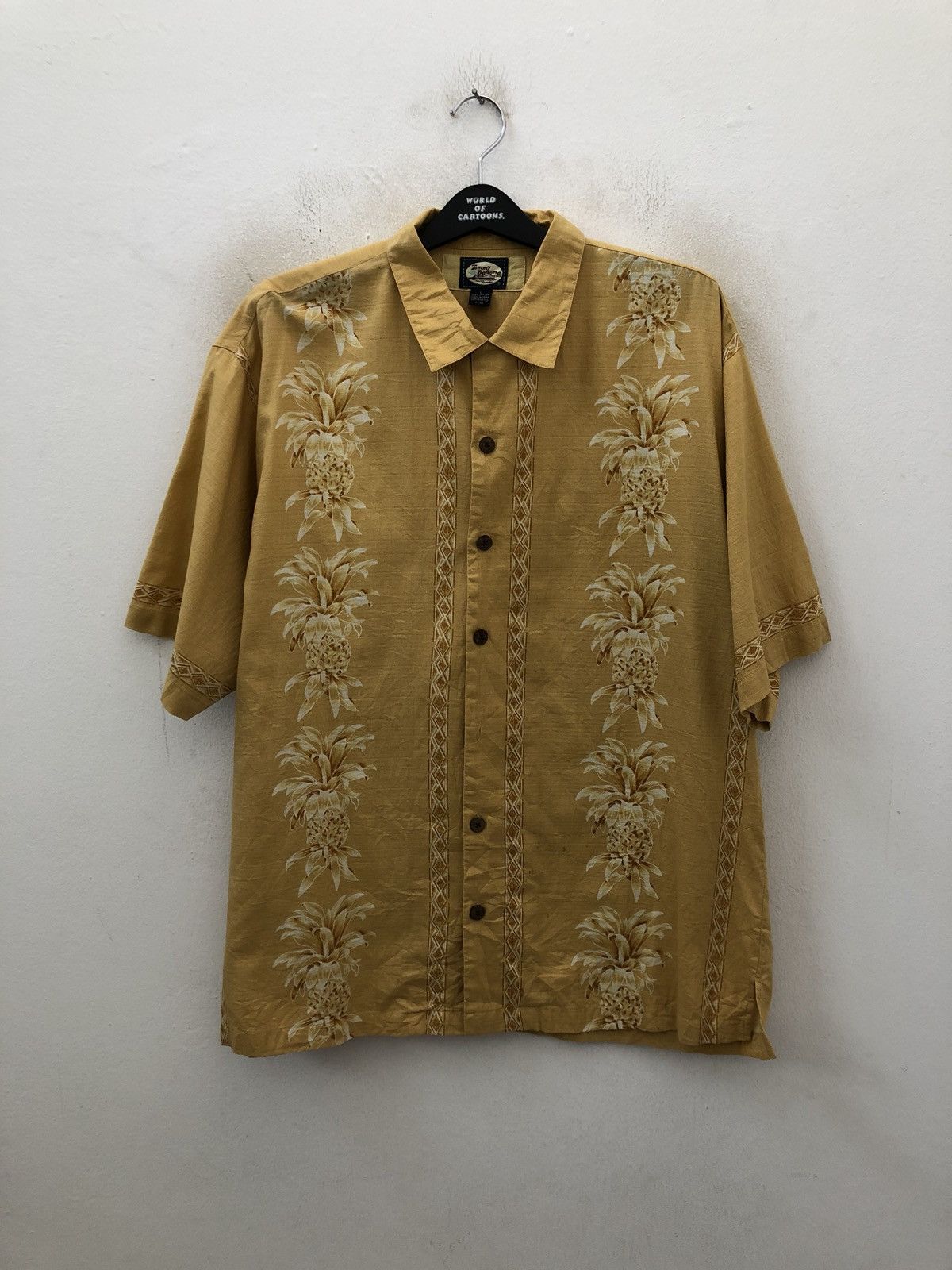 Tommy Bahama Tommy Bahama Pineapple 🍍 Printed Border Hawaiian Shirt Size US L / EU 52-54 / 3 - 4 Thumbnail
