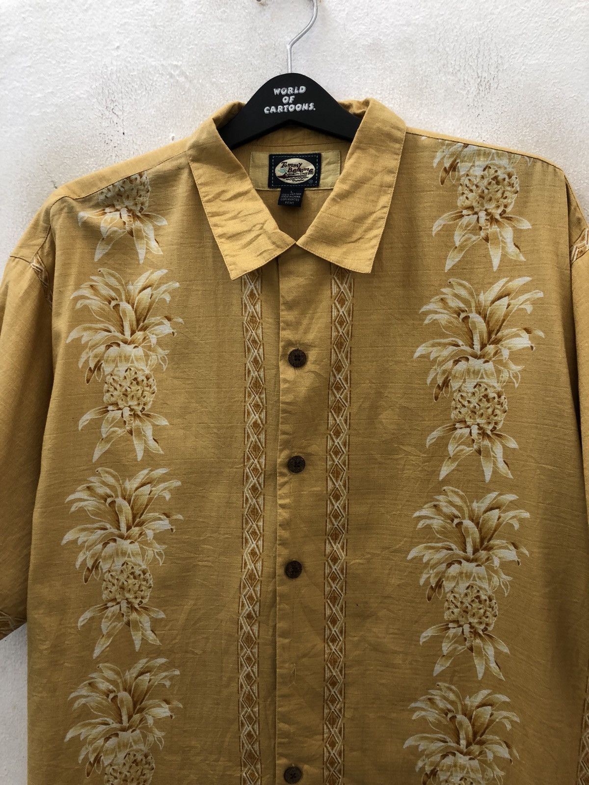 Tommy Bahama Tommy Bahama Pineapple 🍍 Printed Border Hawaiian Shirt Size US L / EU 52-54 / 3 - 5 Thumbnail