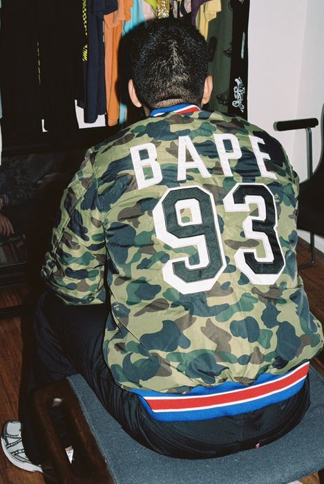 Bape 1st Camo Varsity Jacket | Grailed