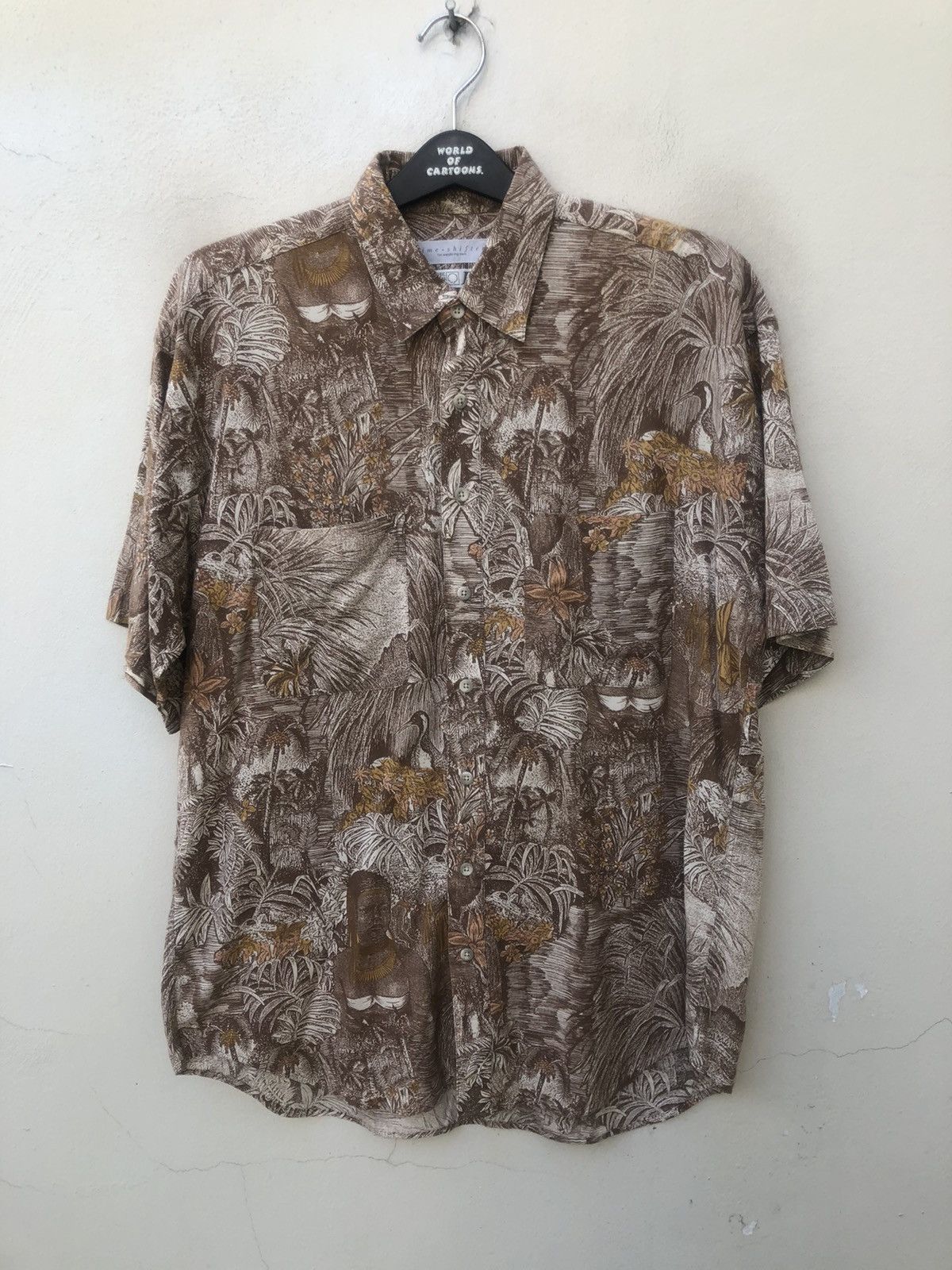Vintage TIME SHIFTER For Wandering Men Rayon Silk Tribal Size US L / EU 52-54 / 3 - 5 Thumbnail