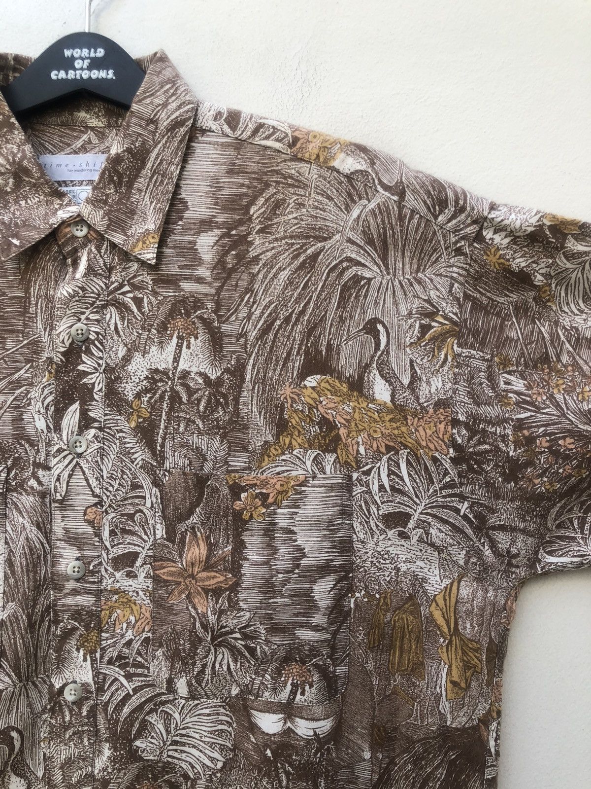 Vintage TIME SHIFTER For Wandering Men Rayon Silk Tribal Size US L / EU 52-54 / 3 - 8 Thumbnail