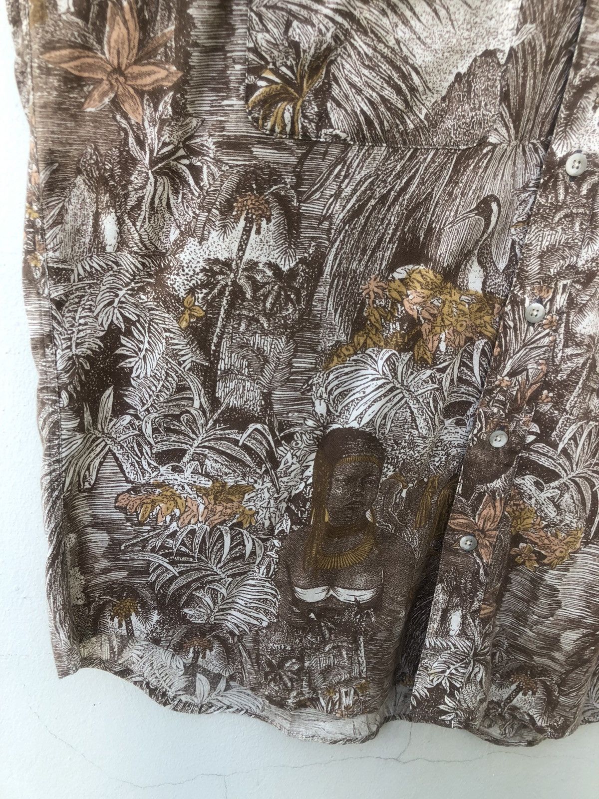 Vintage TIME SHIFTER For Wandering Men Rayon Silk Tribal Size US L / EU 52-54 / 3 - 12 Thumbnail